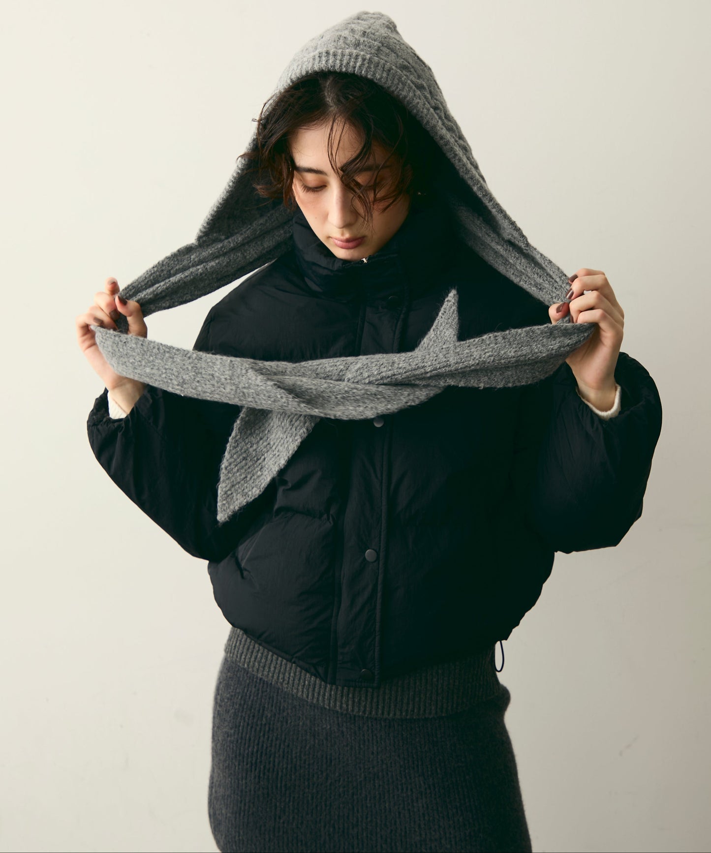 ハイネックパフィショートジャケット