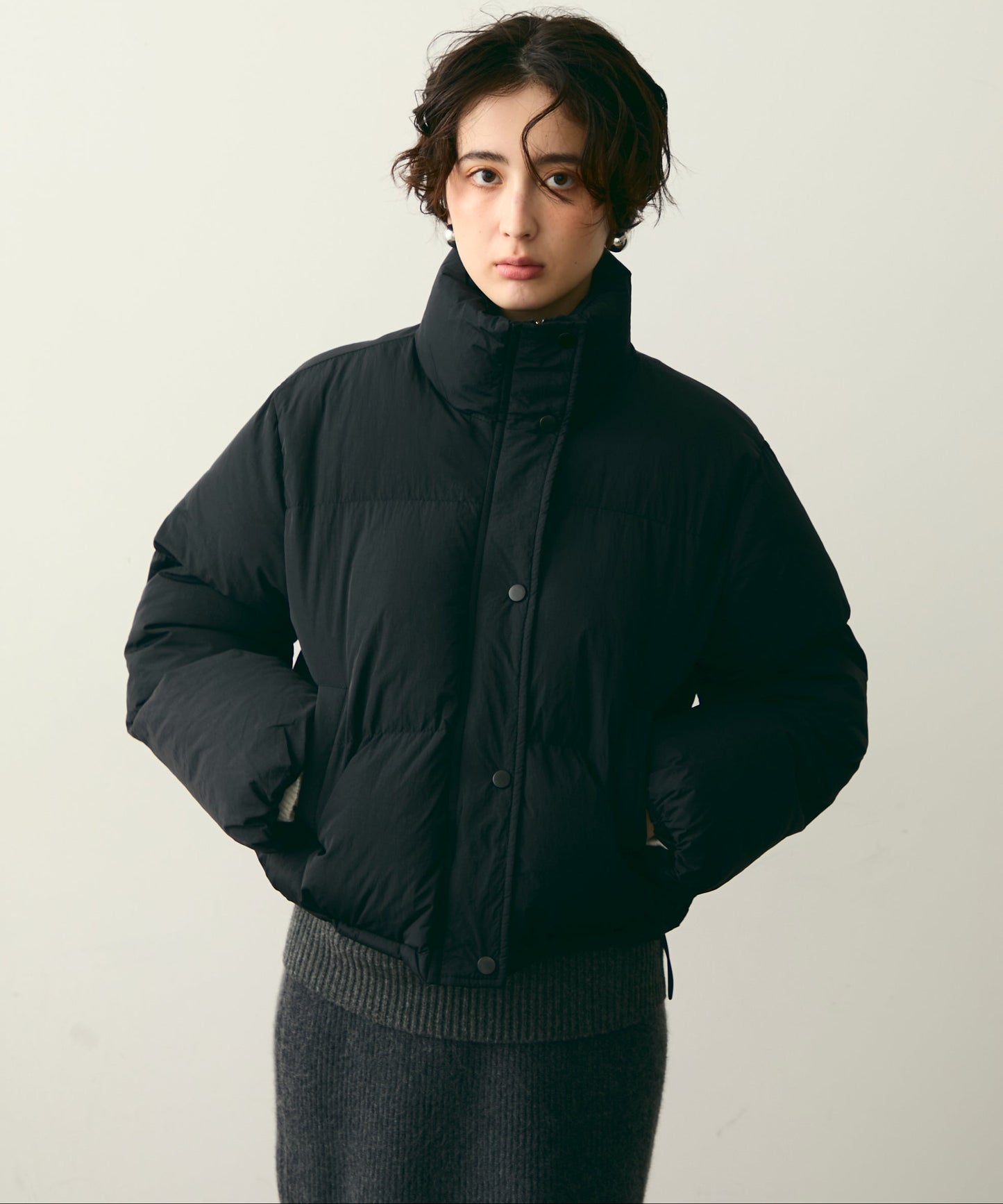 ハイネックパフィショートジャケット