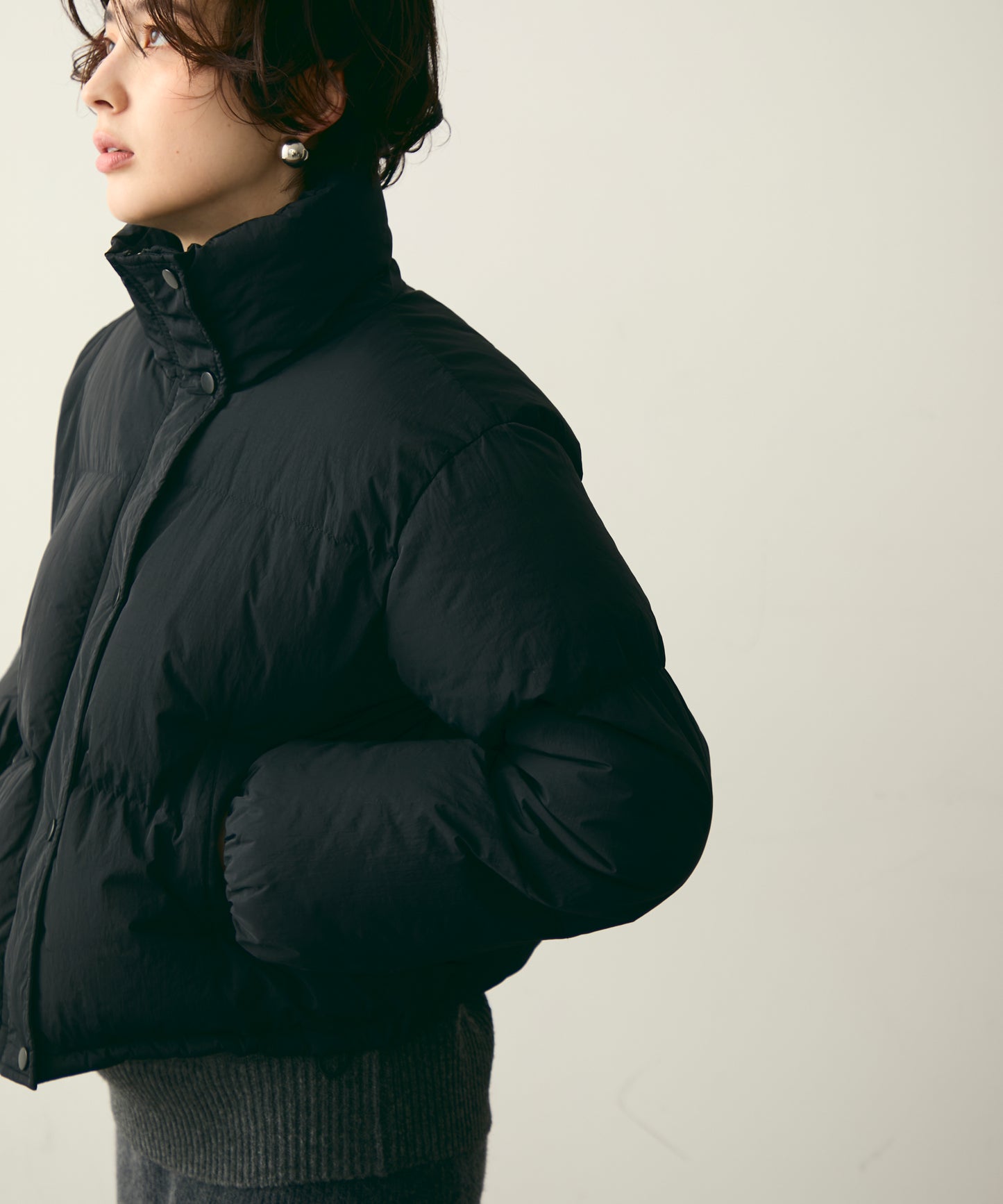 ハイネックパフィショートジャケット