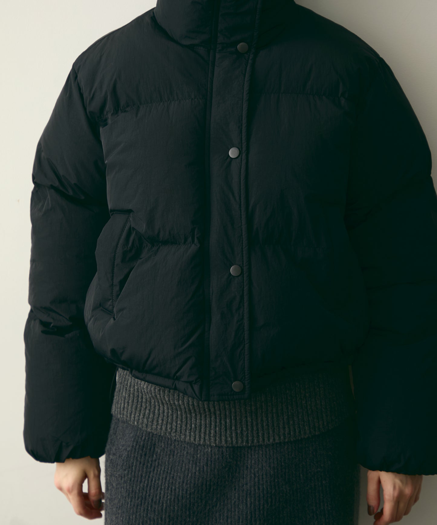 ハイネックパフィショートジャケット