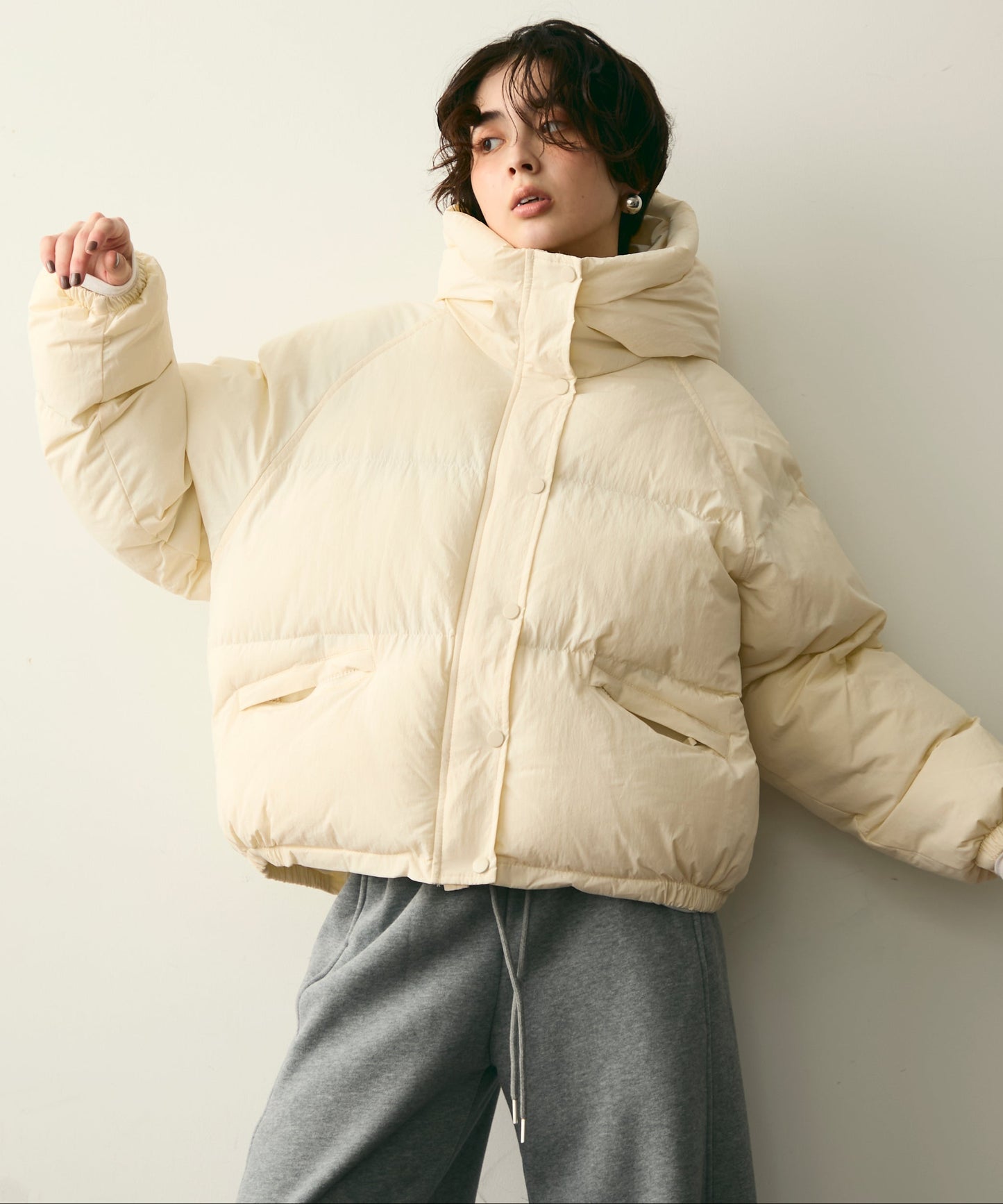 フードパフィーショートジャケット