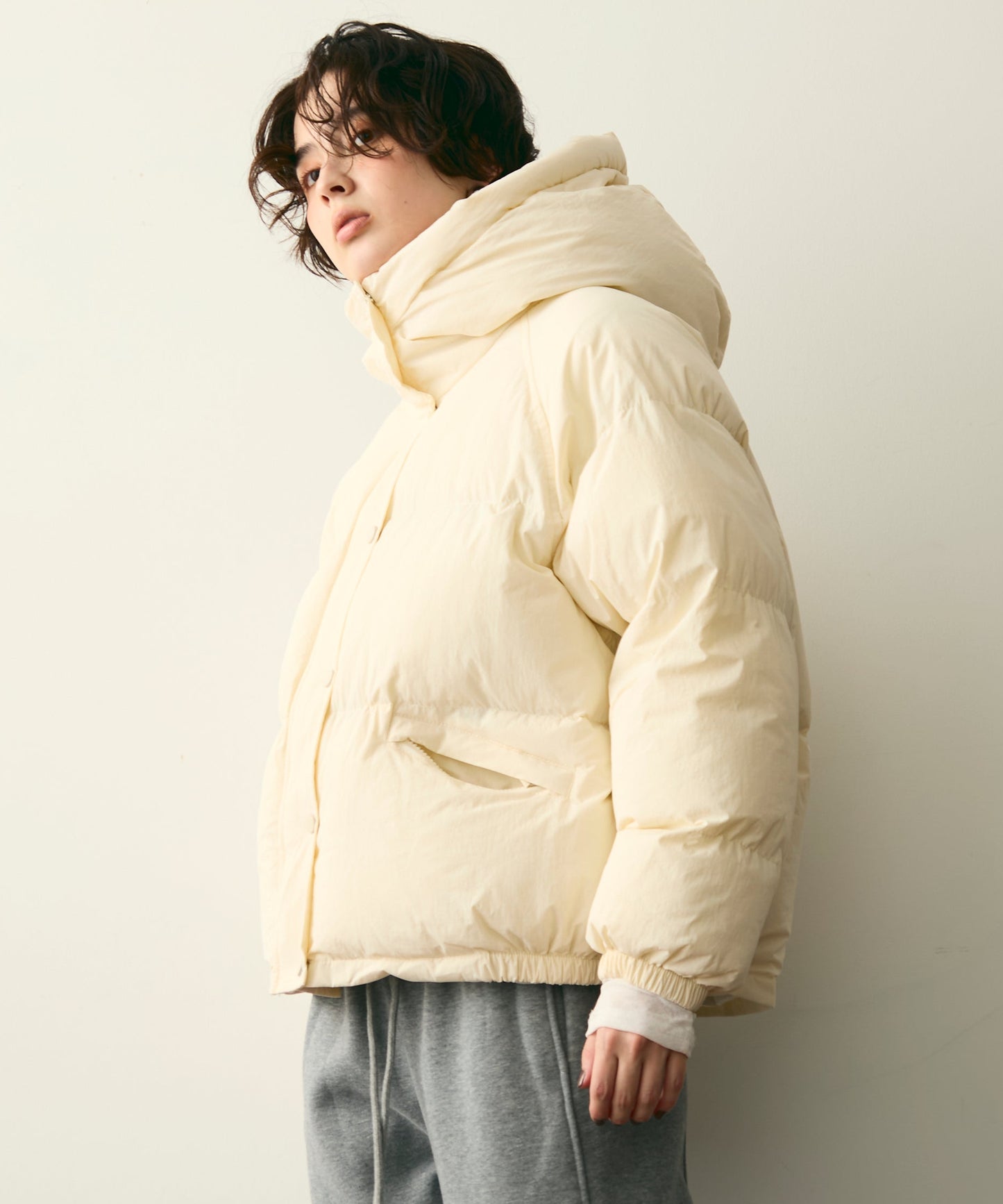 フードパフィーショートジャケット