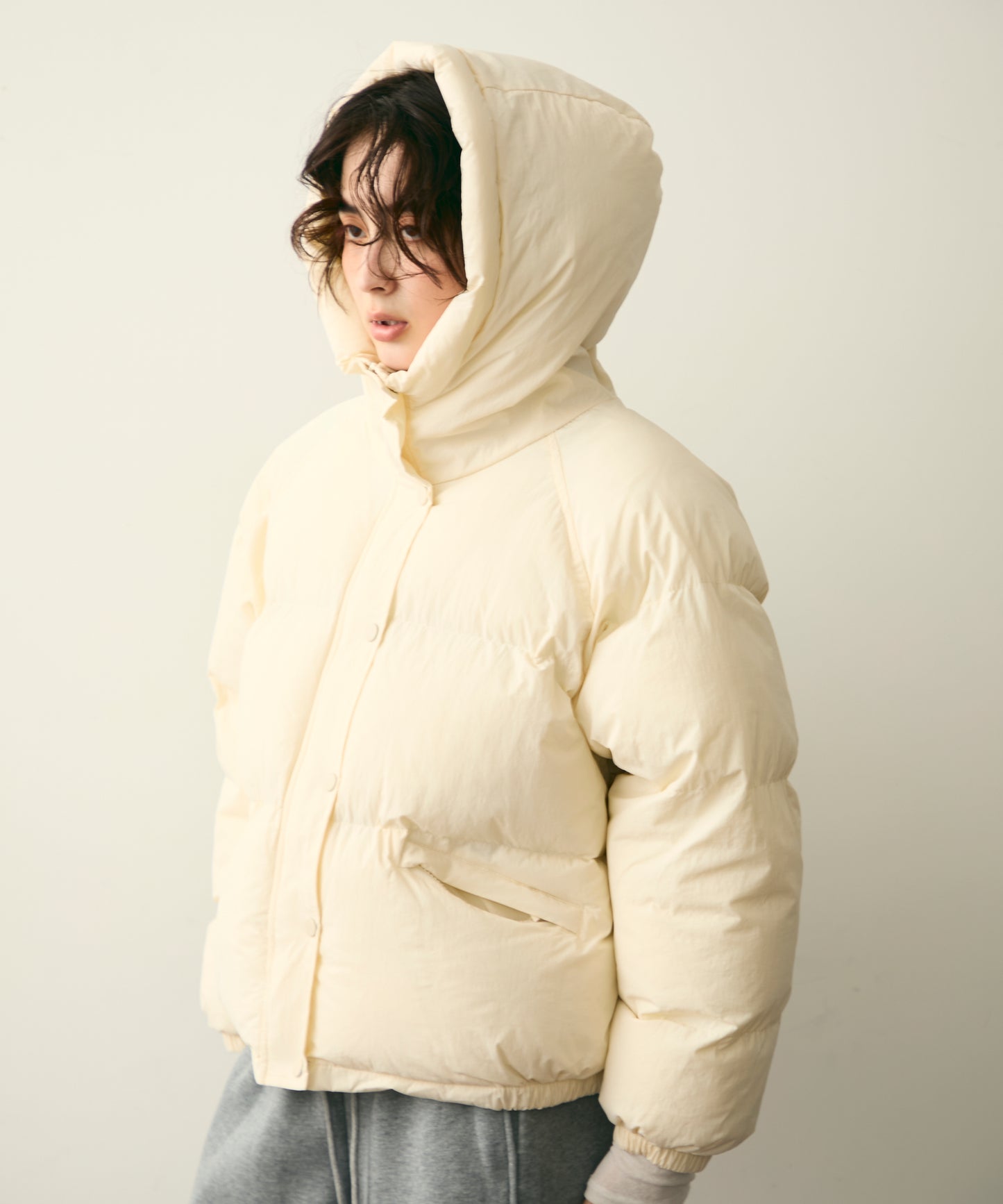 フードパフィーショートジャケット