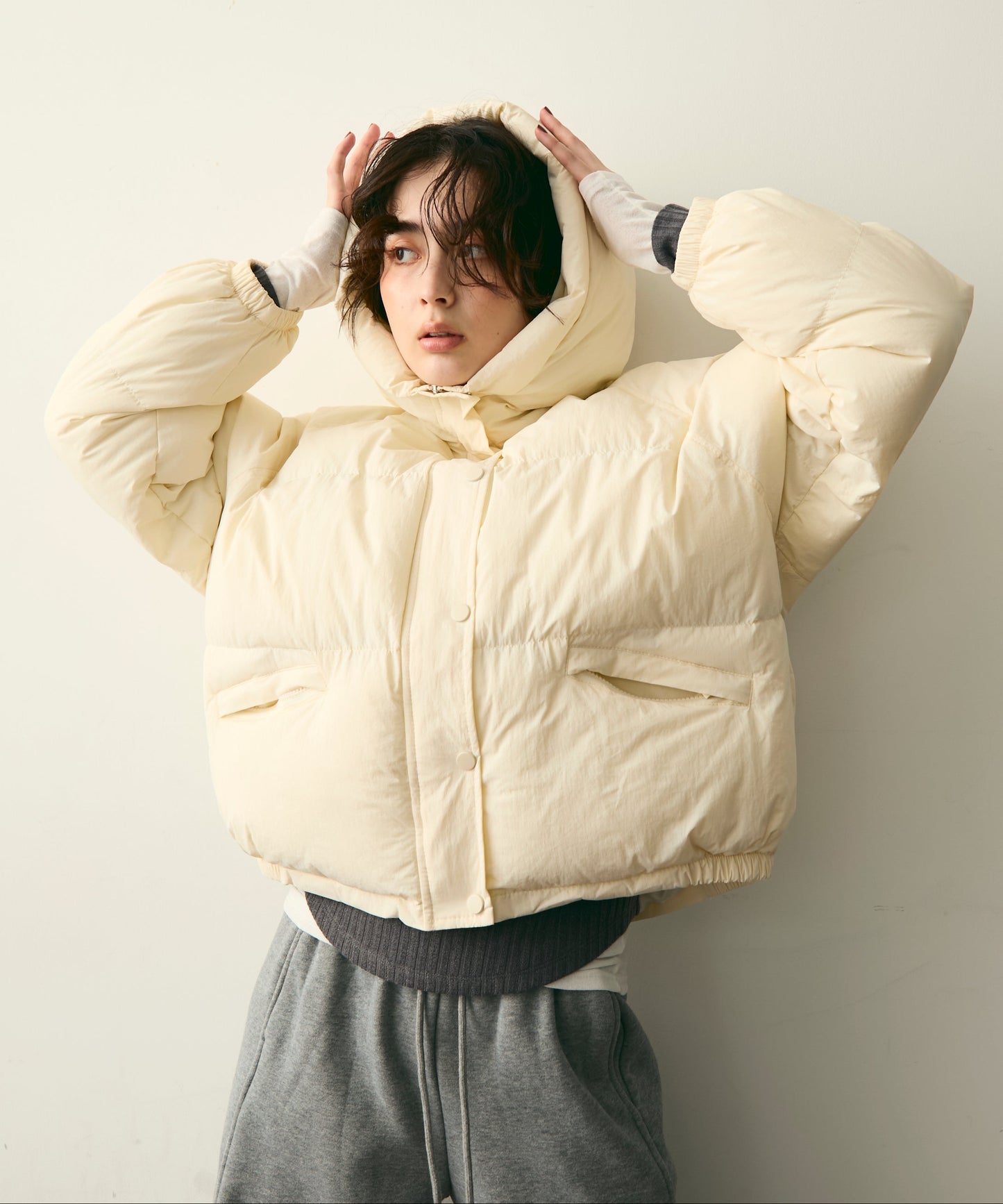 フードパフィーショートジャケット
