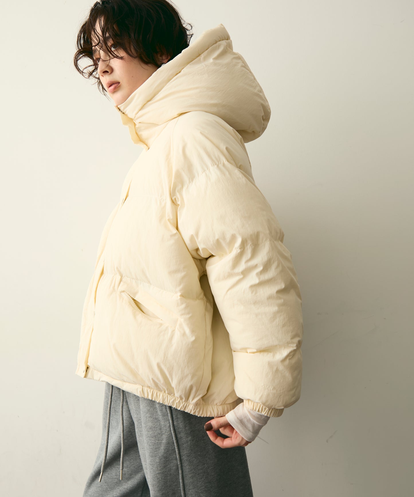 フードパフィーショートジャケット