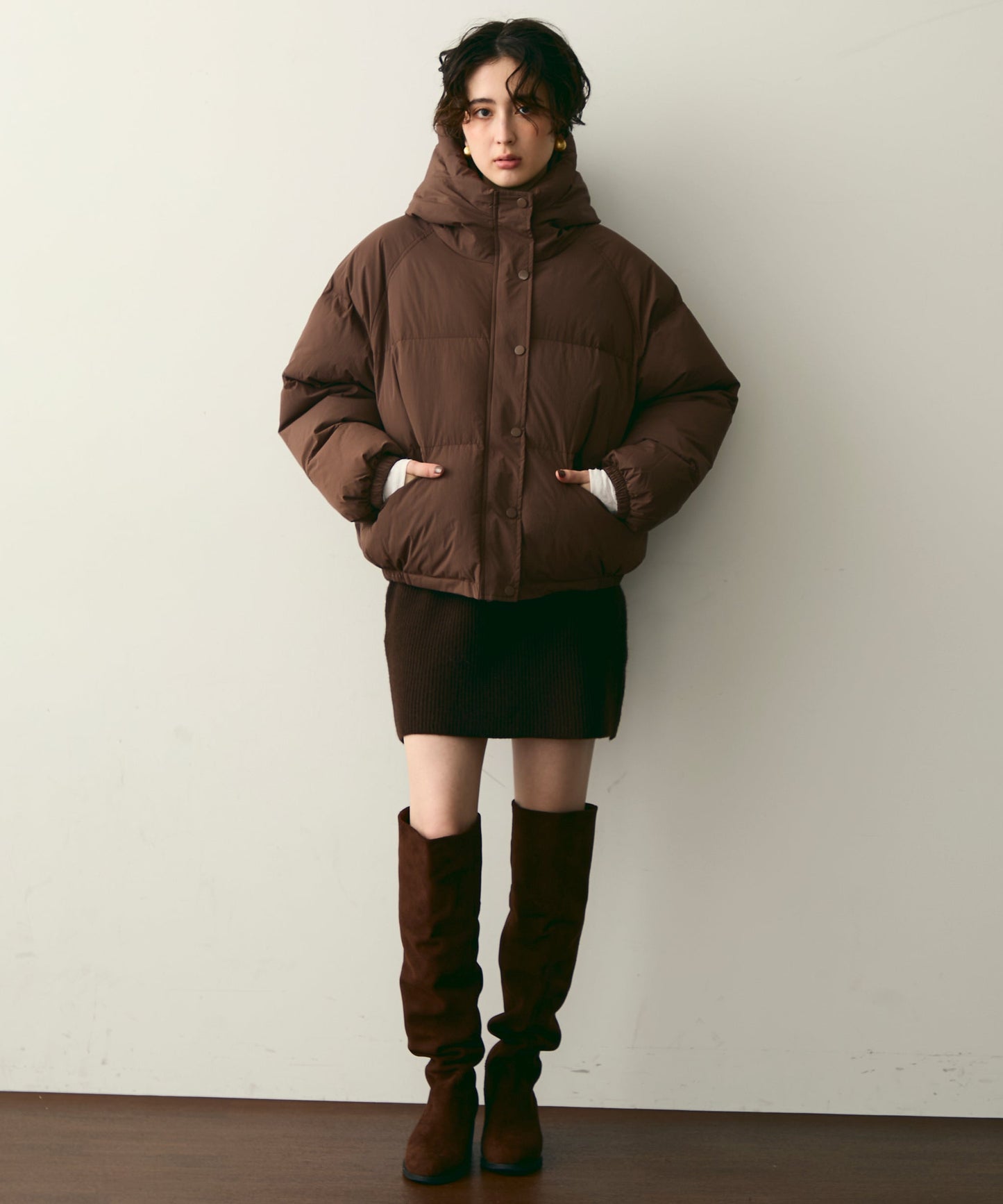 フードパフィーショートジャケット