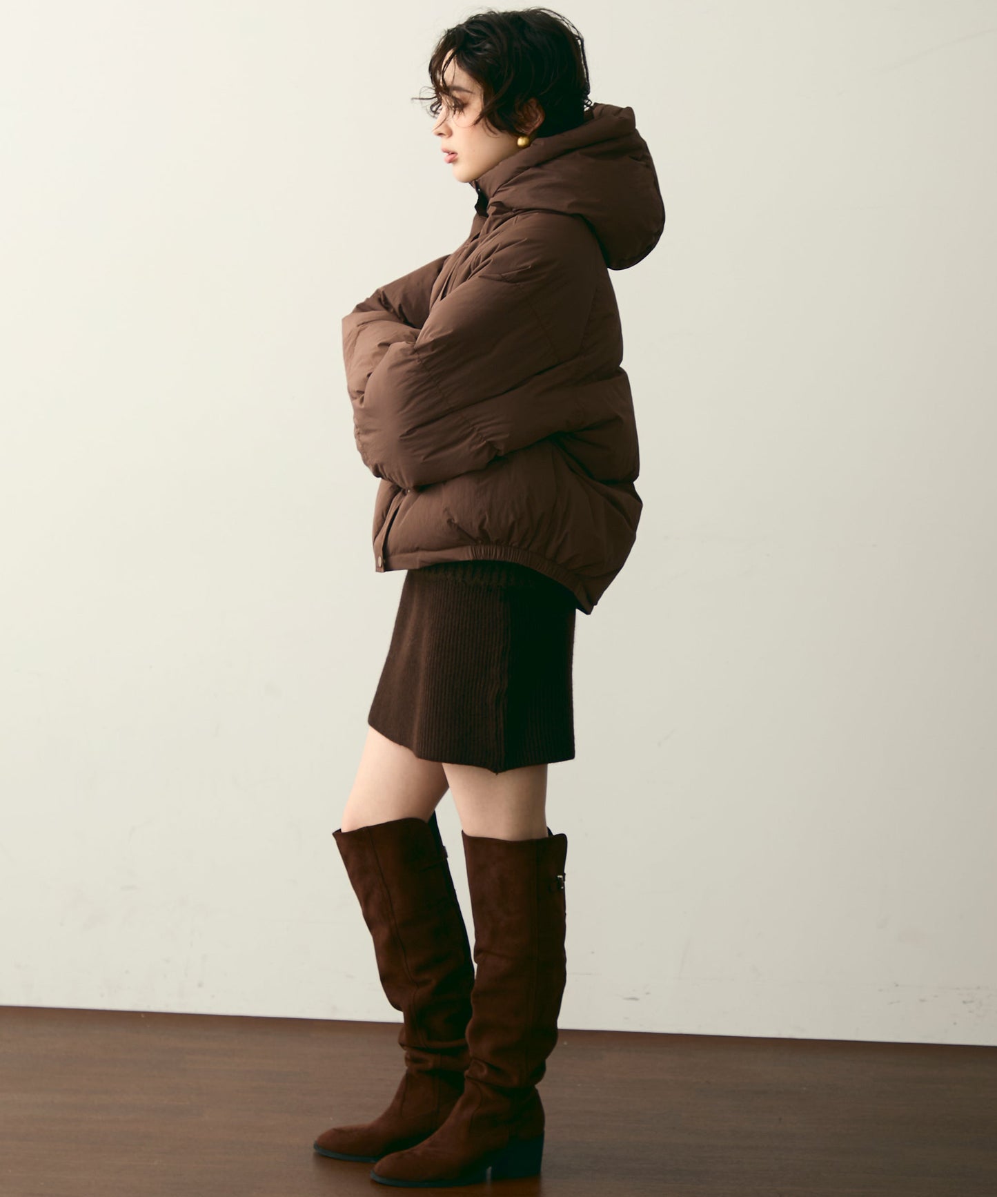 フードパフィーショートジャケット