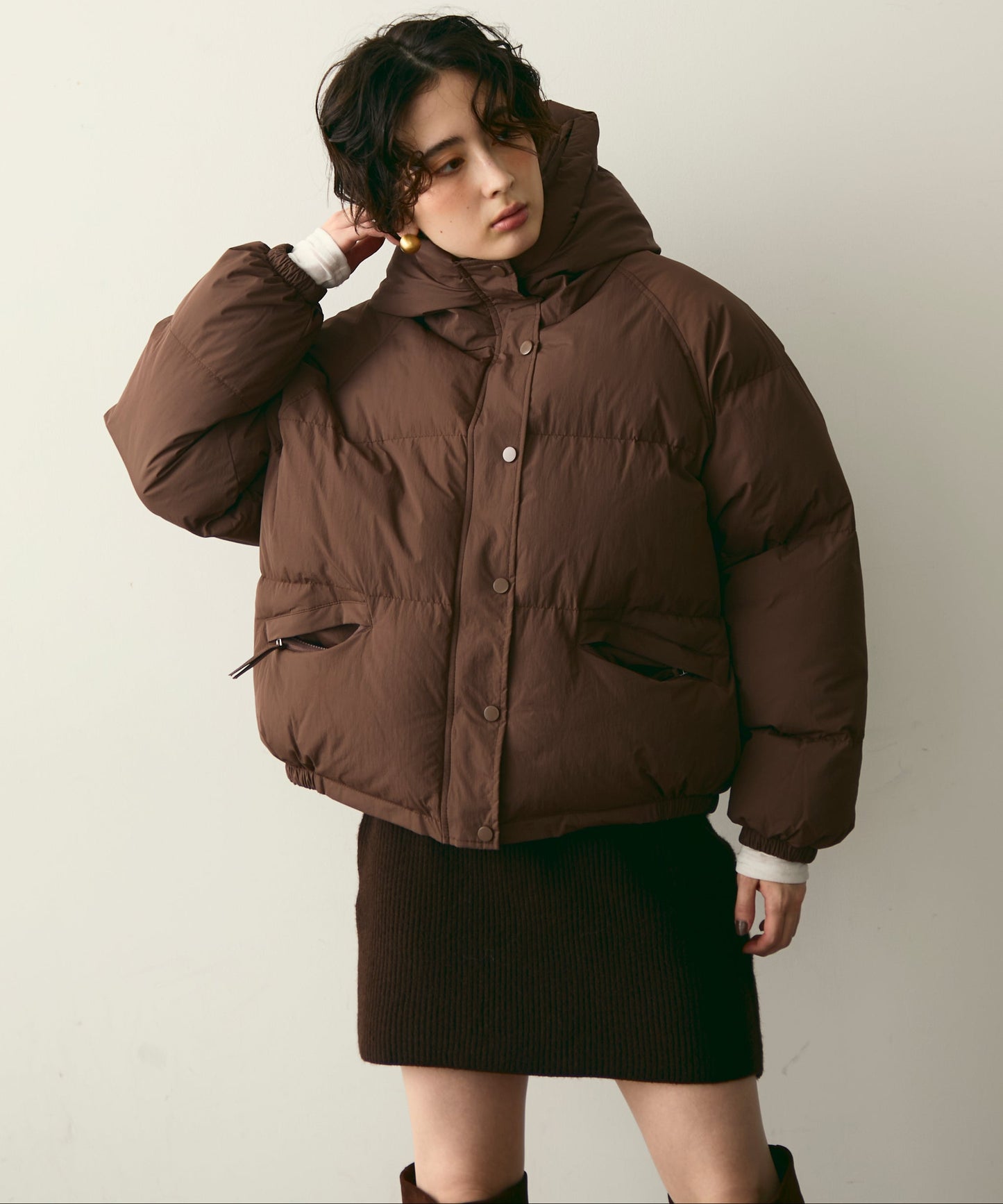 フードパフィーショートジャケット