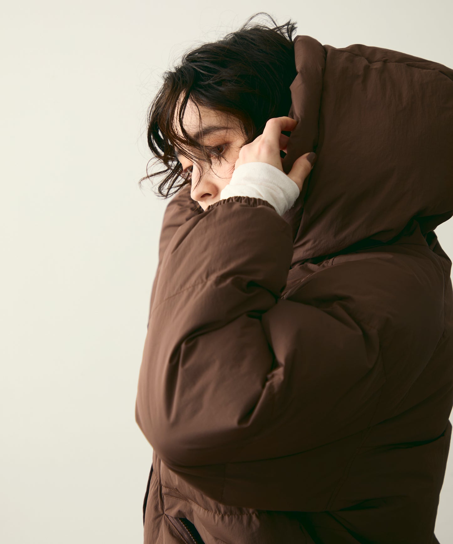 フードパフィーショートジャケット