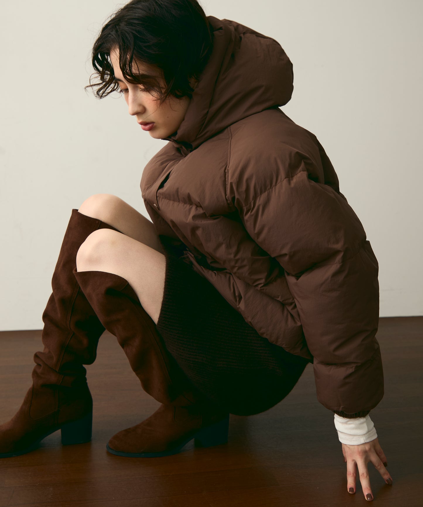 フードパフィーショートジャケット