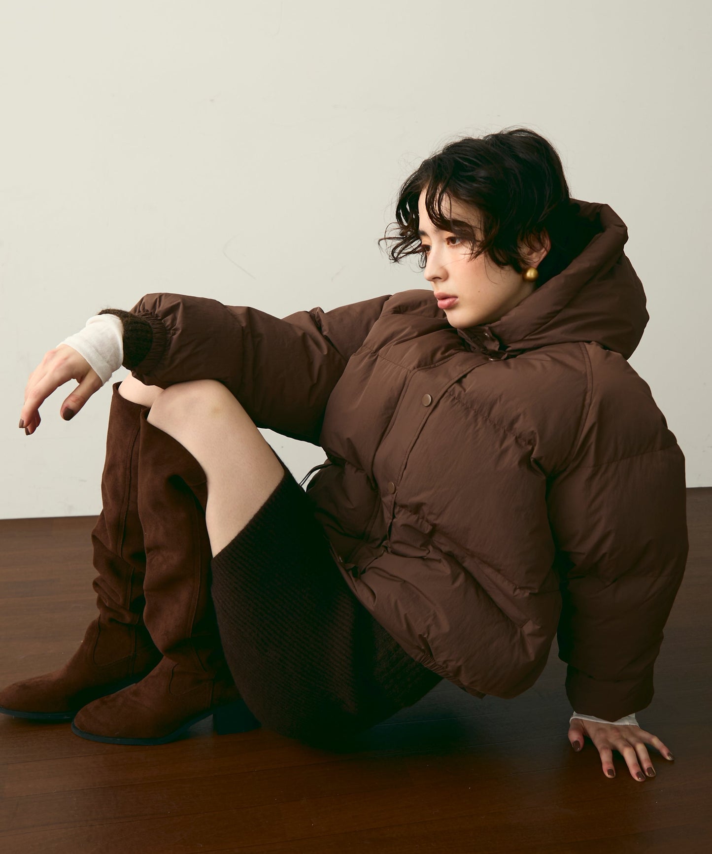 フードパフィーショートジャケット