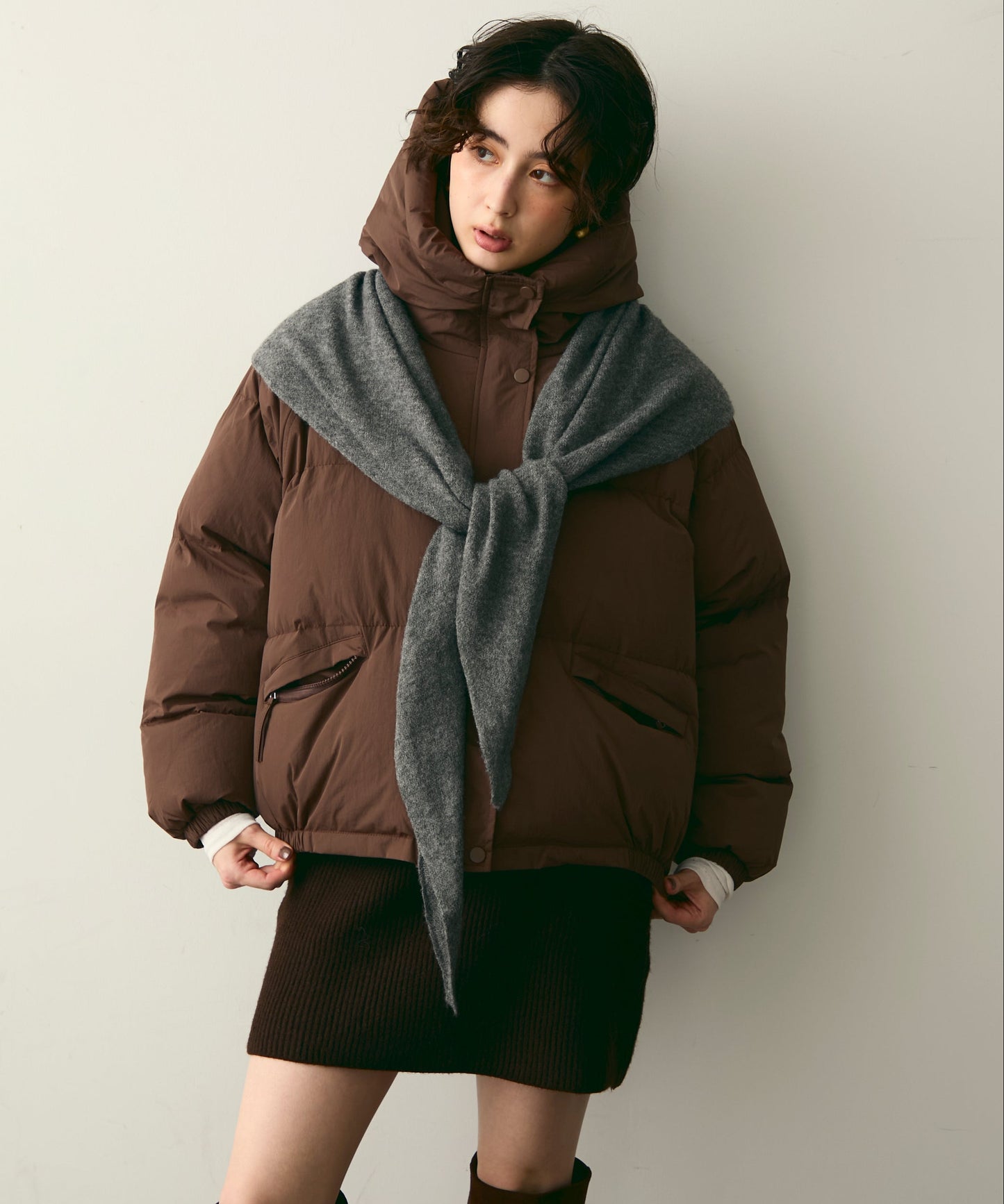 フードパフィーショートジャケット