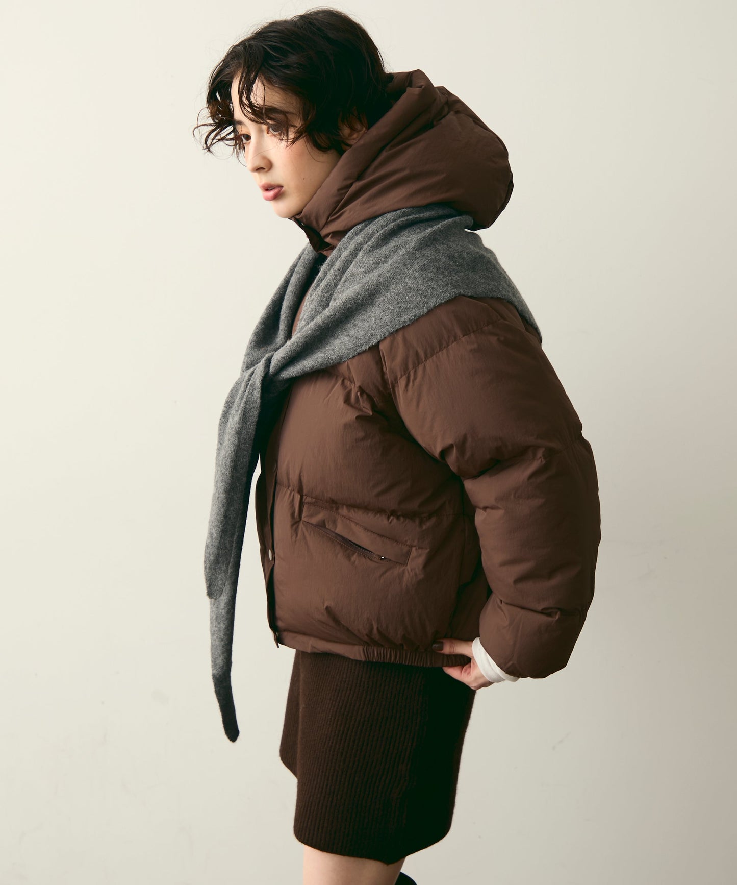 フードパフィーショートジャケット