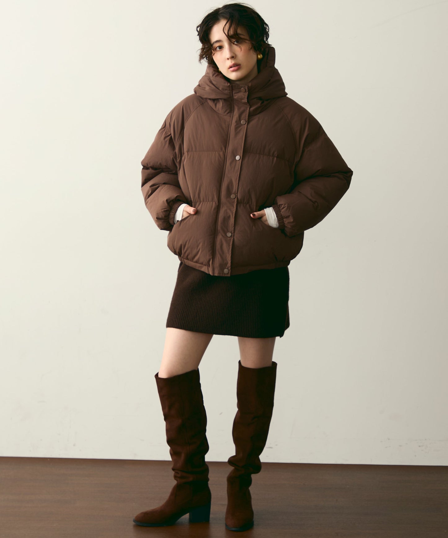 フードパフィーショートジャケット