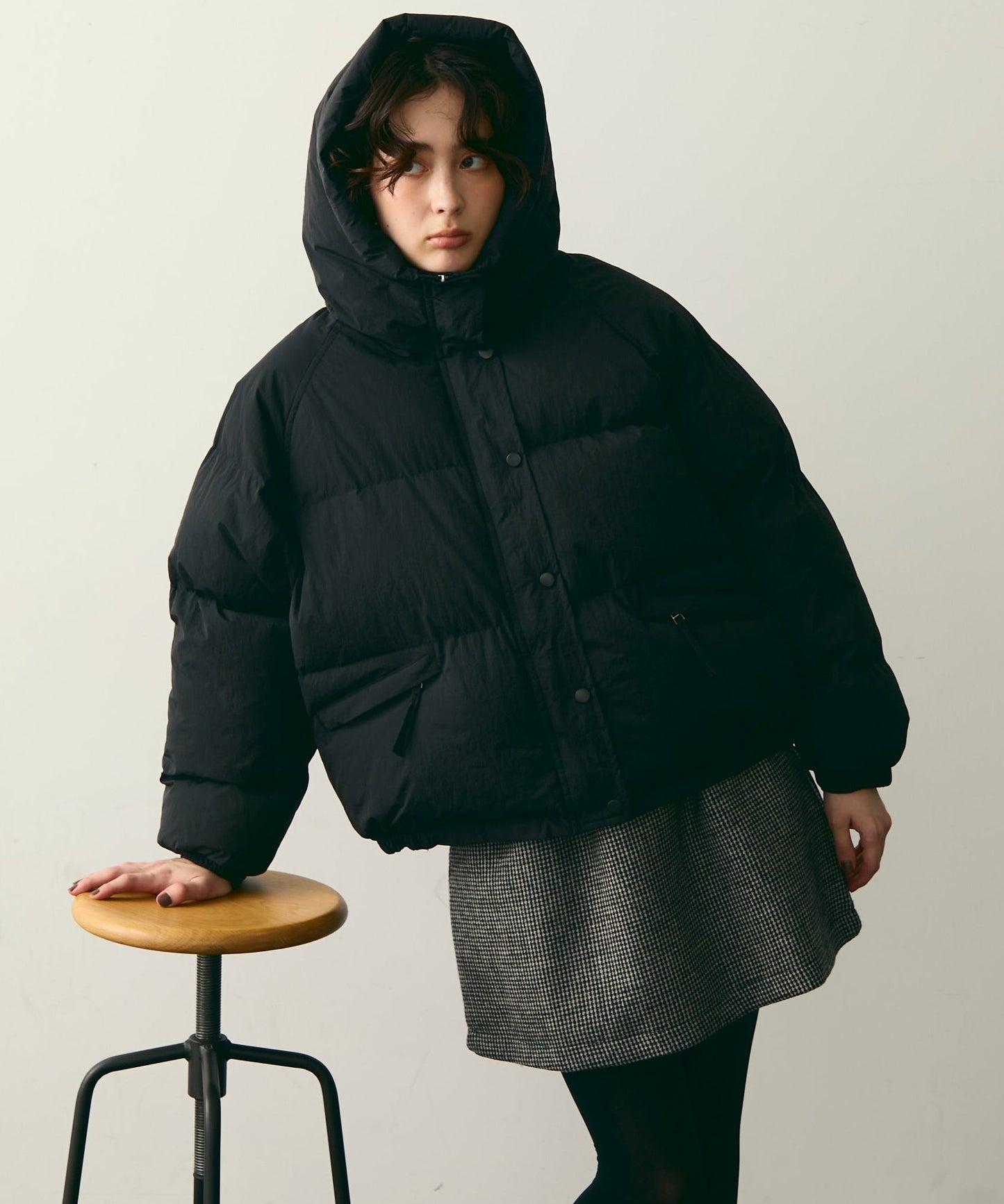 フードパフィーショートジャケット