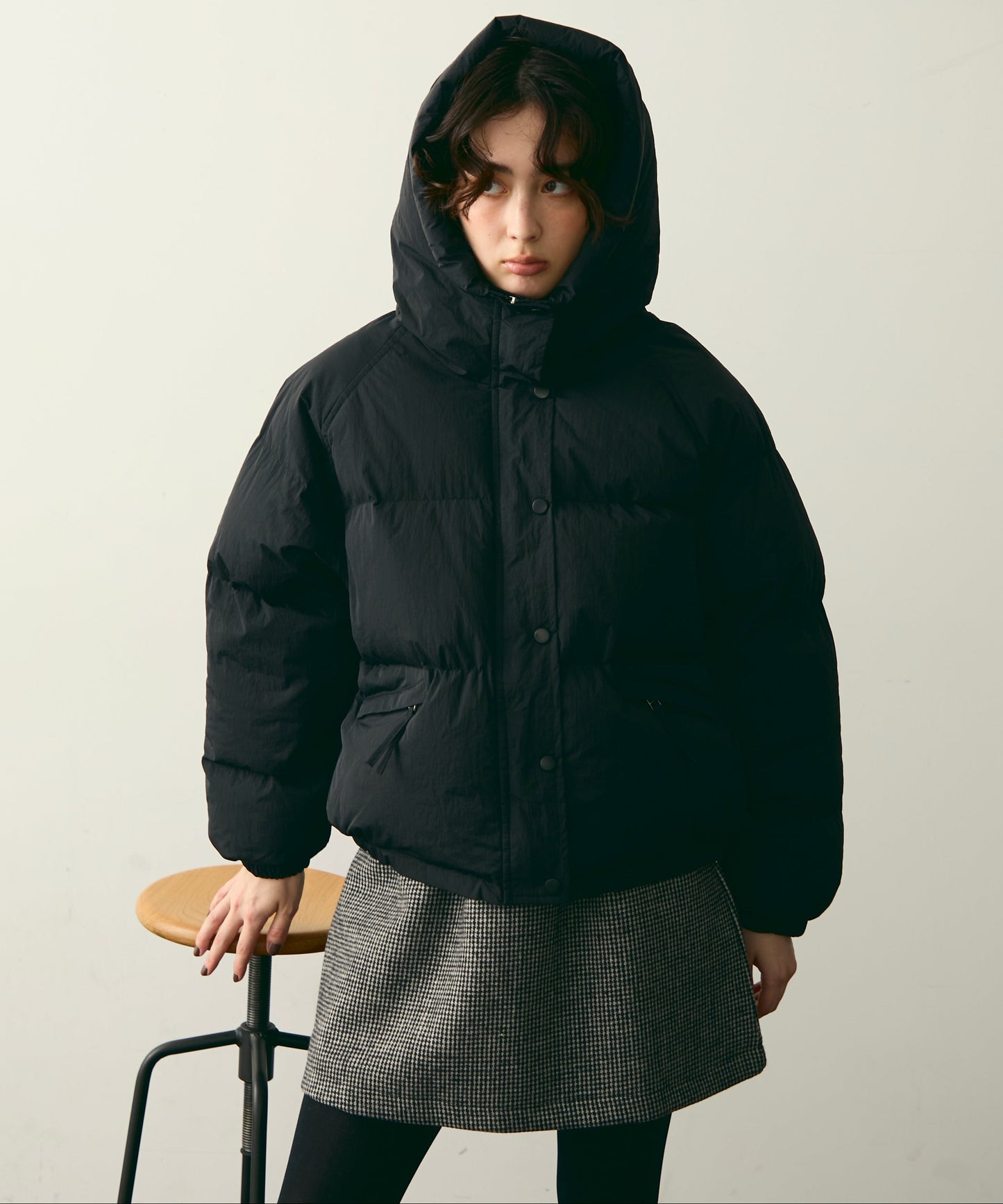 フードパフィーショートジャケット