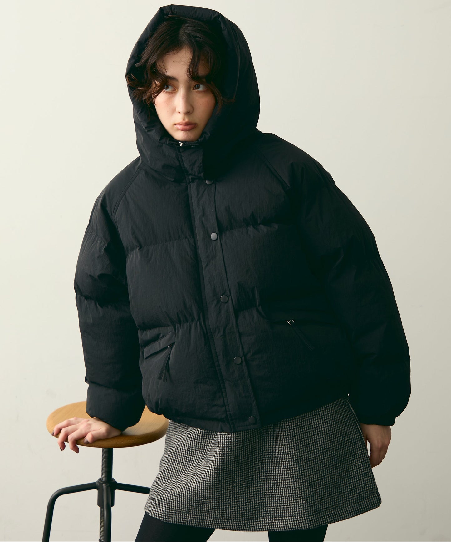 フードパフィーショートジャケット