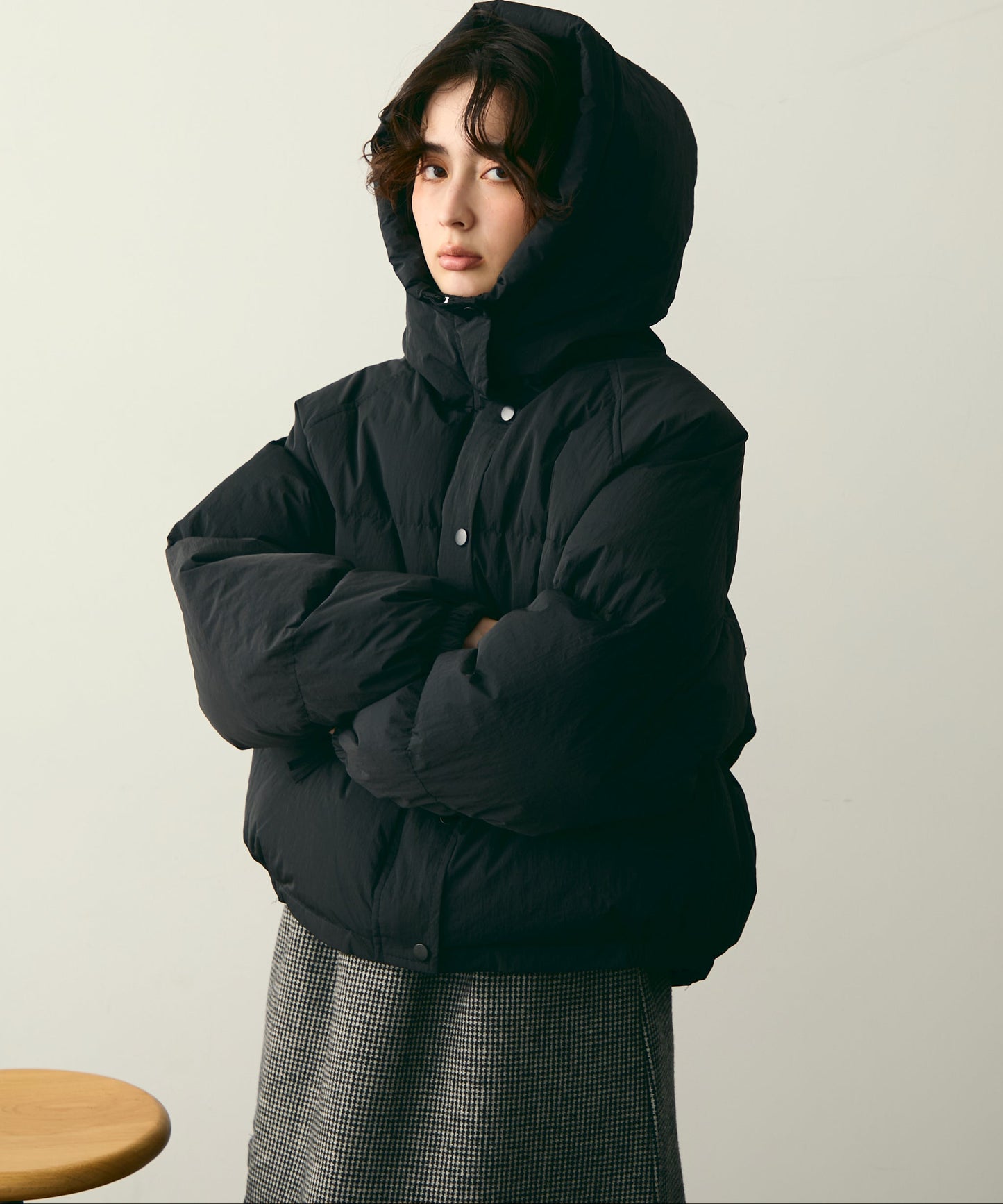 フードパフィーショートジャケット