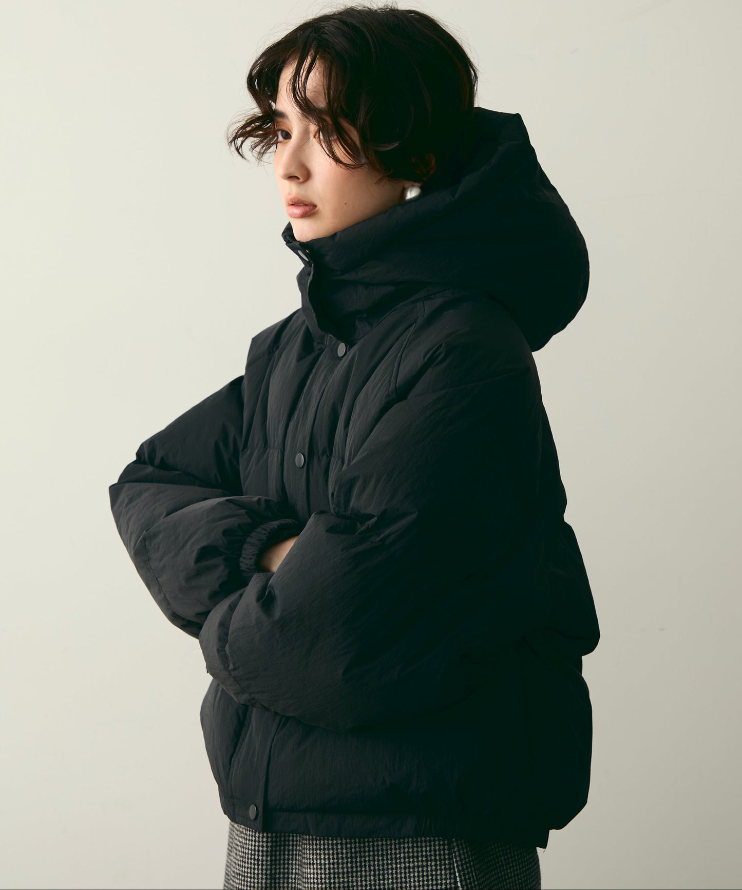 フードパフィーショートジャケット