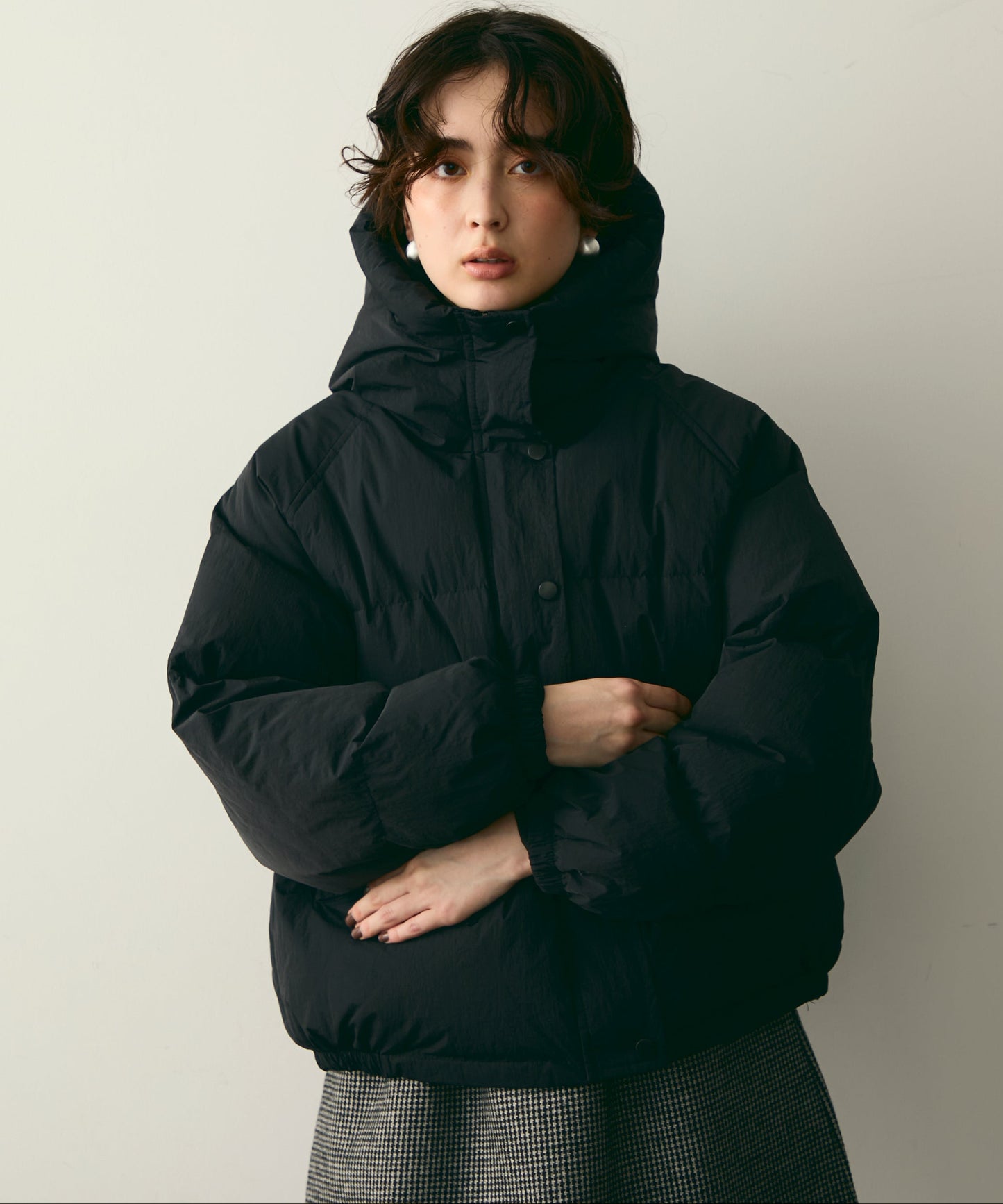 フードパフィーショートジャケット