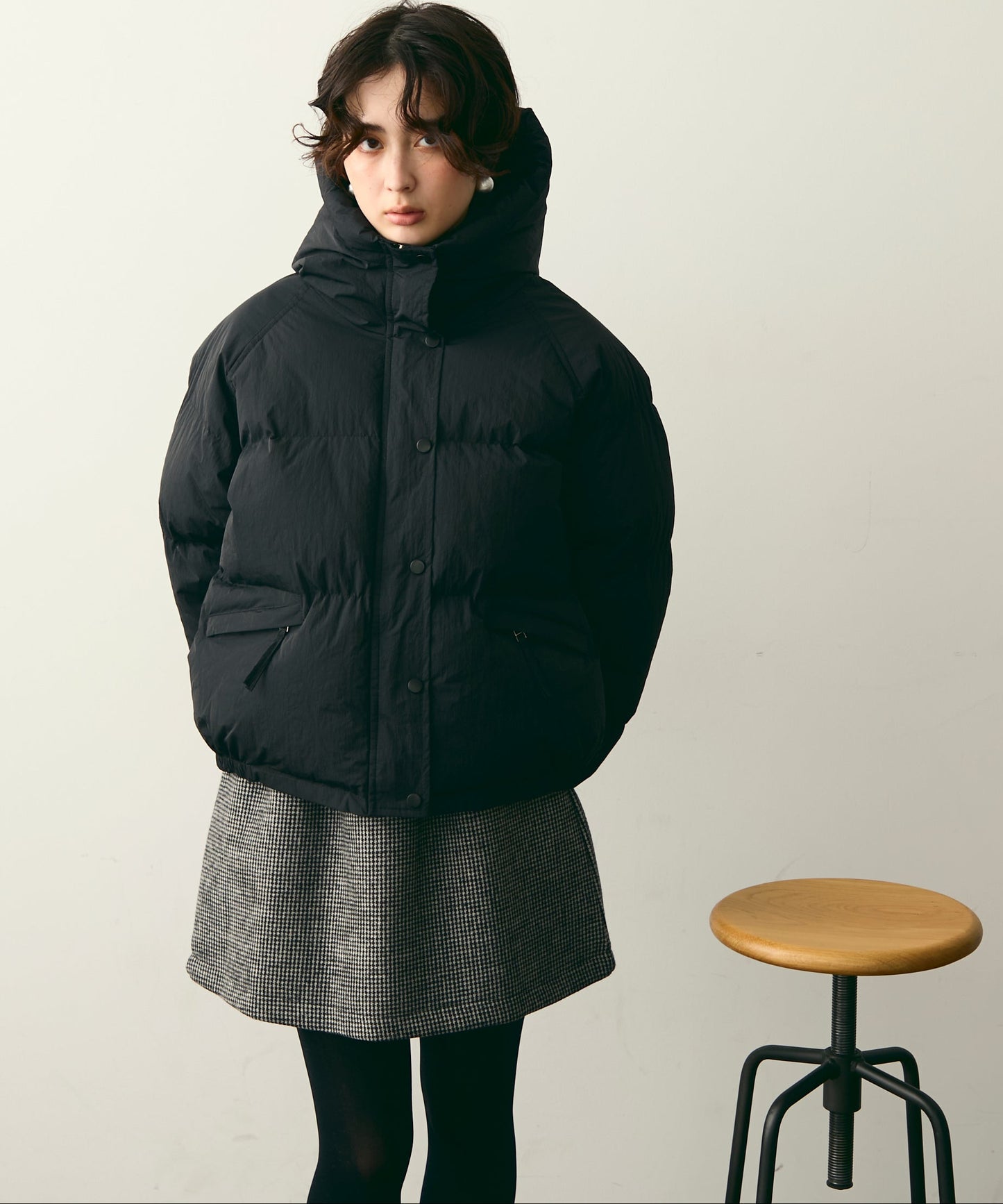 フードパフィーショートジャケット