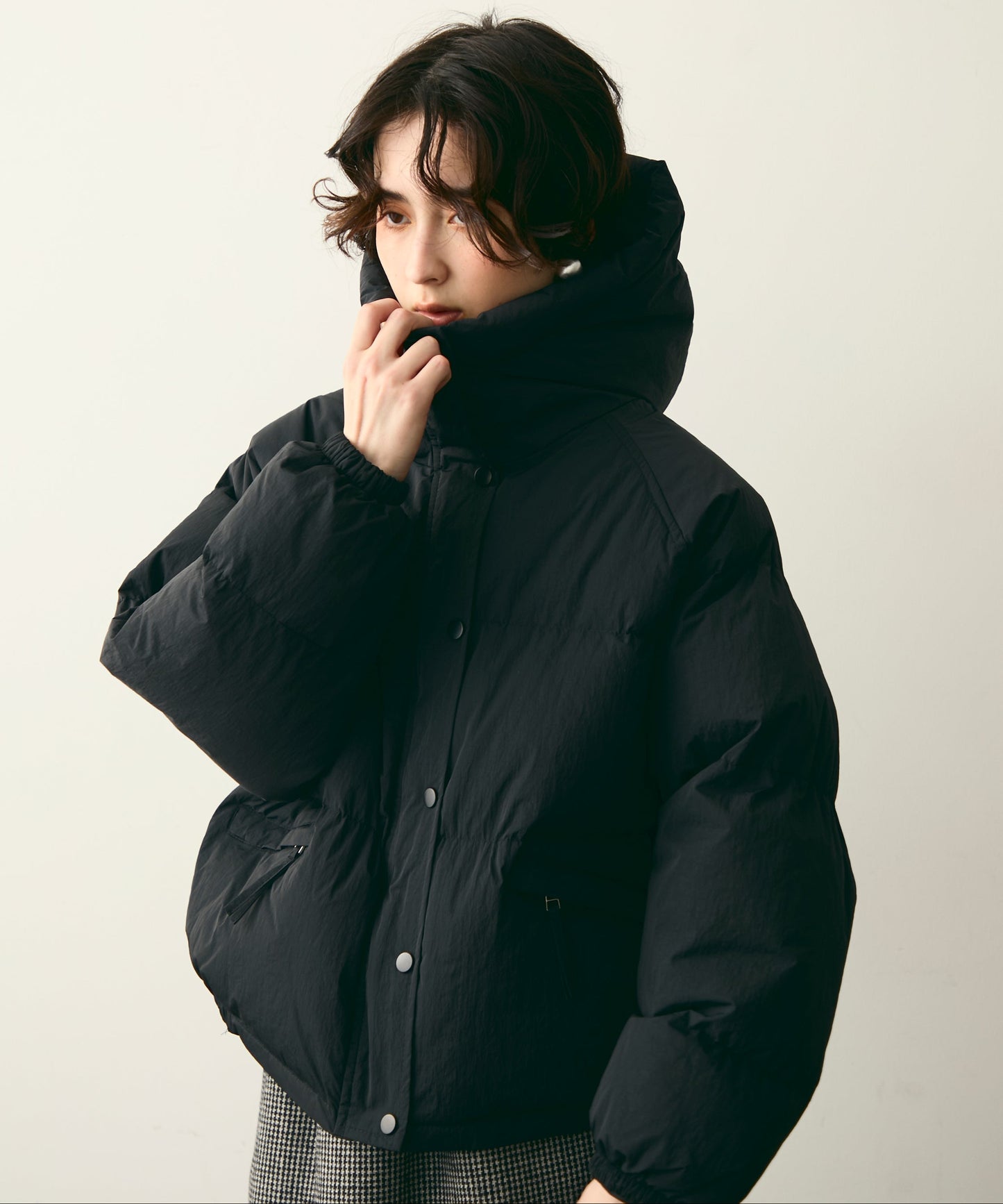 フードパフィーショートジャケット