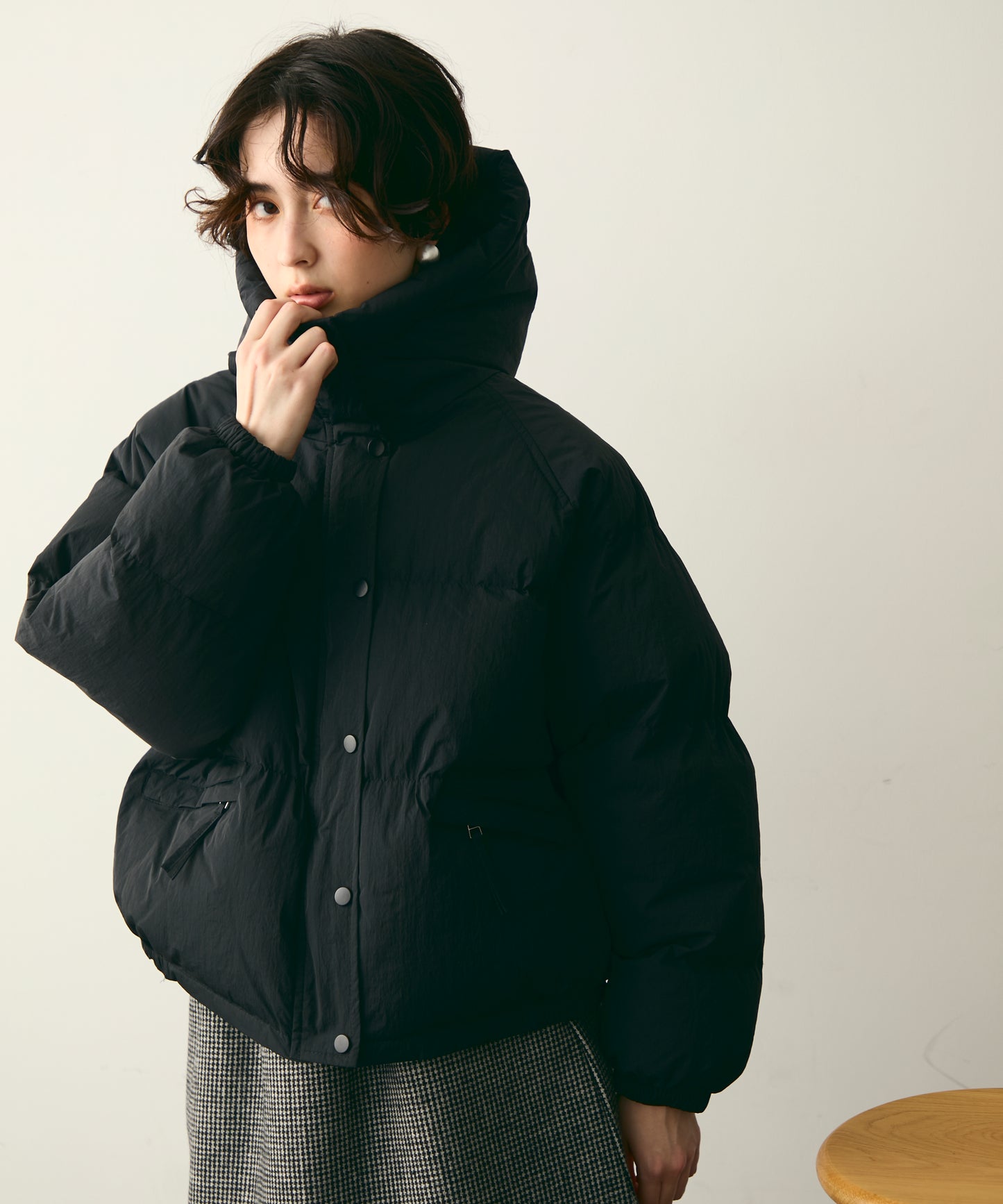 フードパフィーショートジャケット