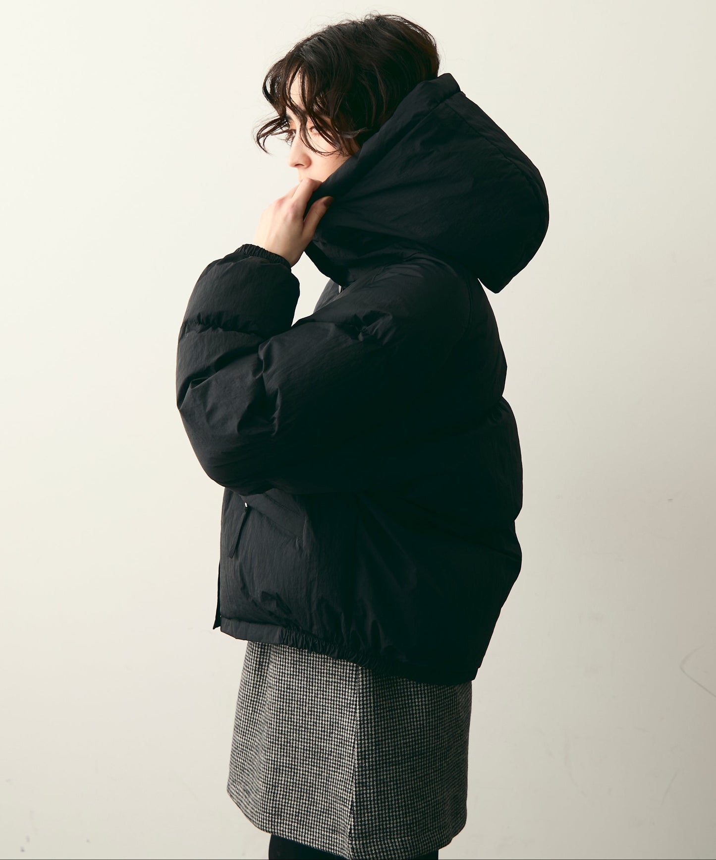 フードパフィーショートジャケット