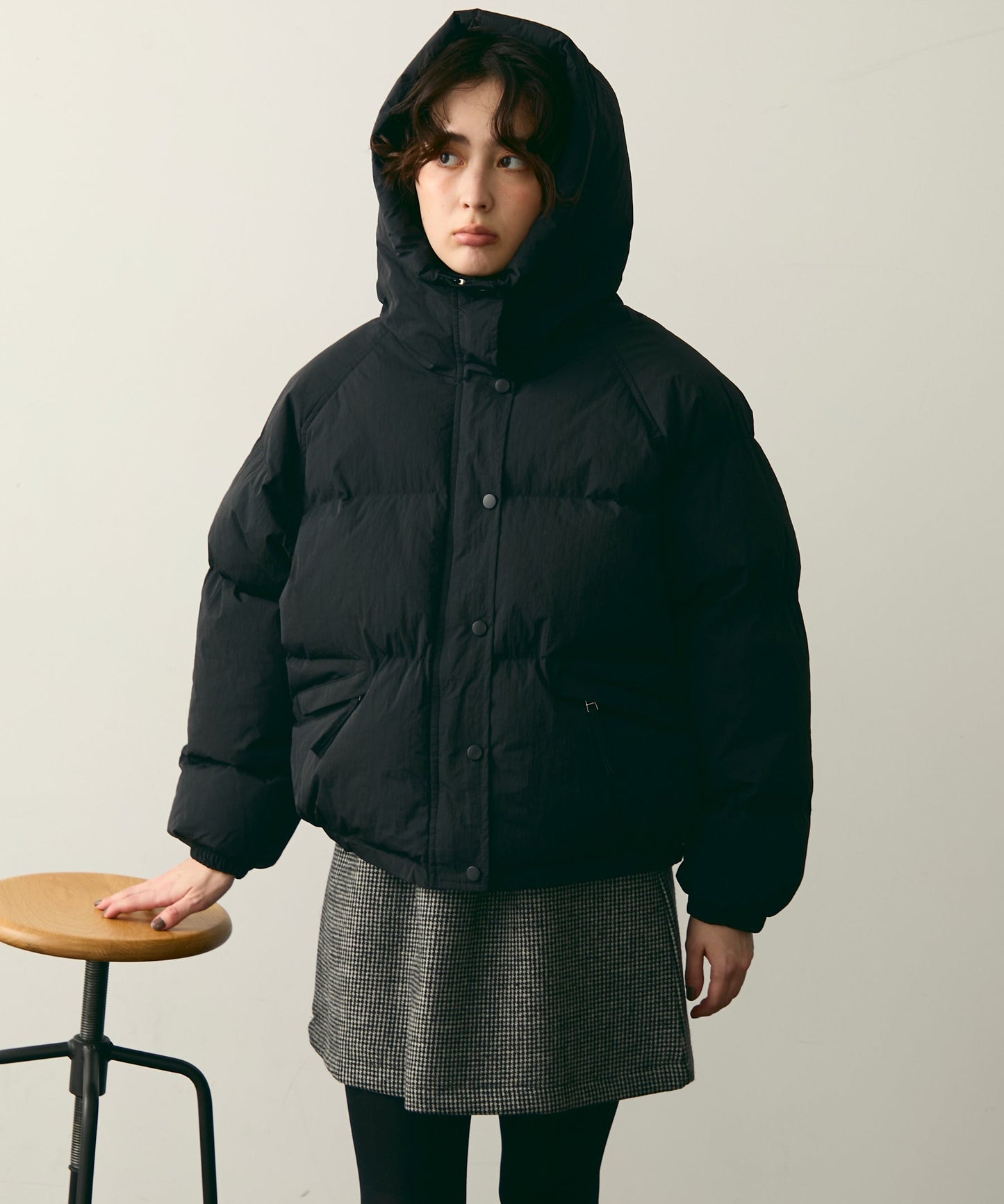 フードパフィーショートジャケット
