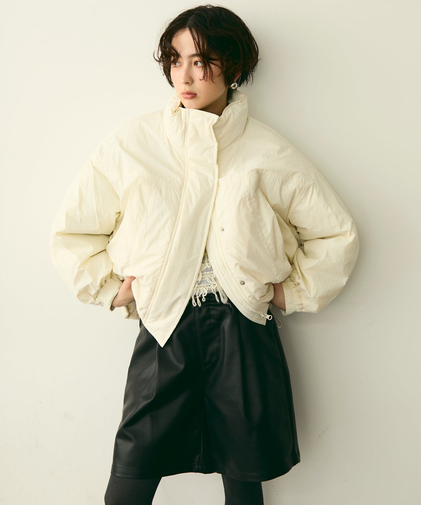 蓄熱中綿ボリュームショートブルゾン