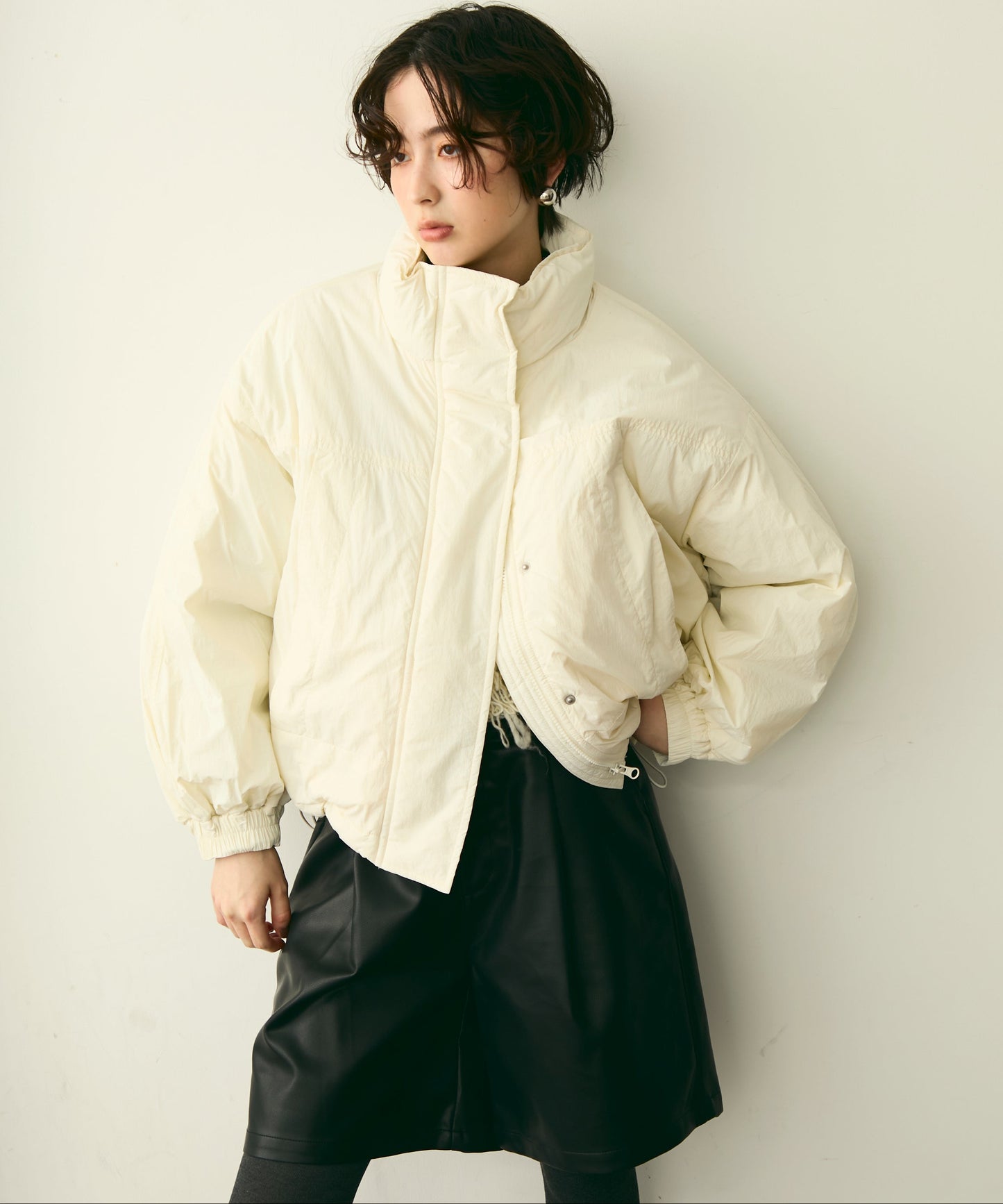 蓄熱中綿ボリュームショートブルゾン