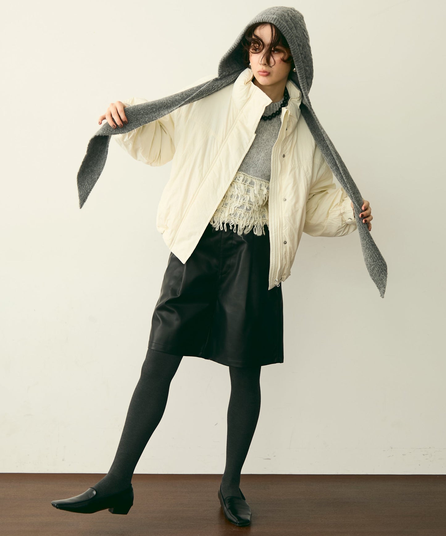 蓄熱中綿ボリュームショートブルゾン