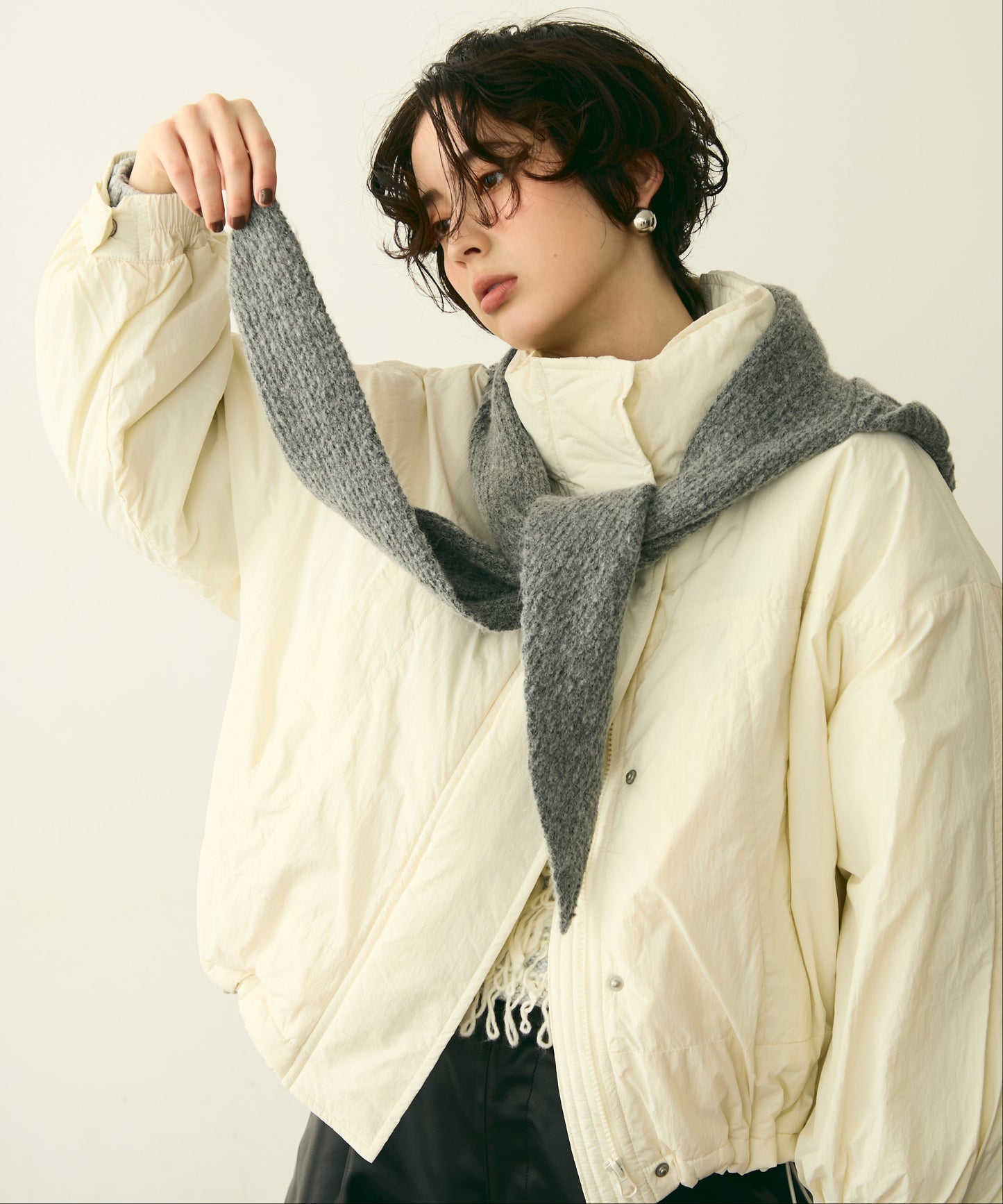 蓄熱中綿ボリュームショートブルゾン