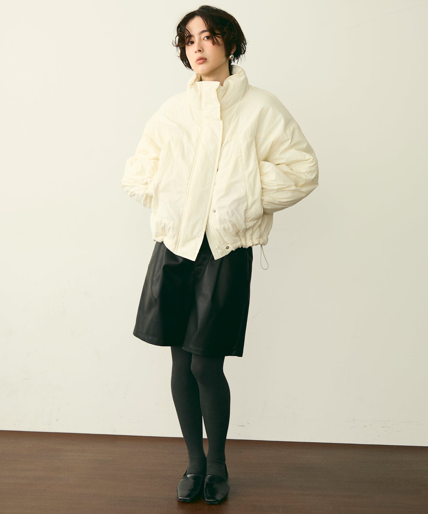 蓄熱中綿ボリュームショートブルゾン