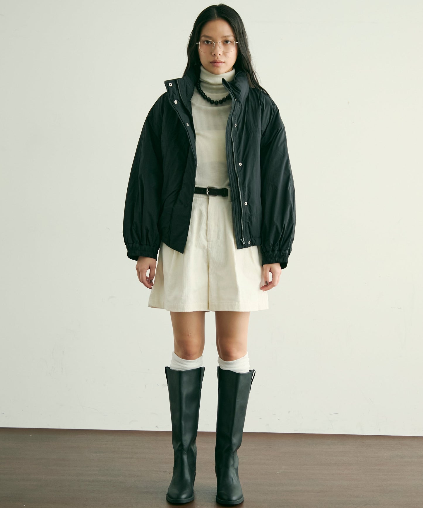 蓄熱中綿ボリュームショートブルゾン