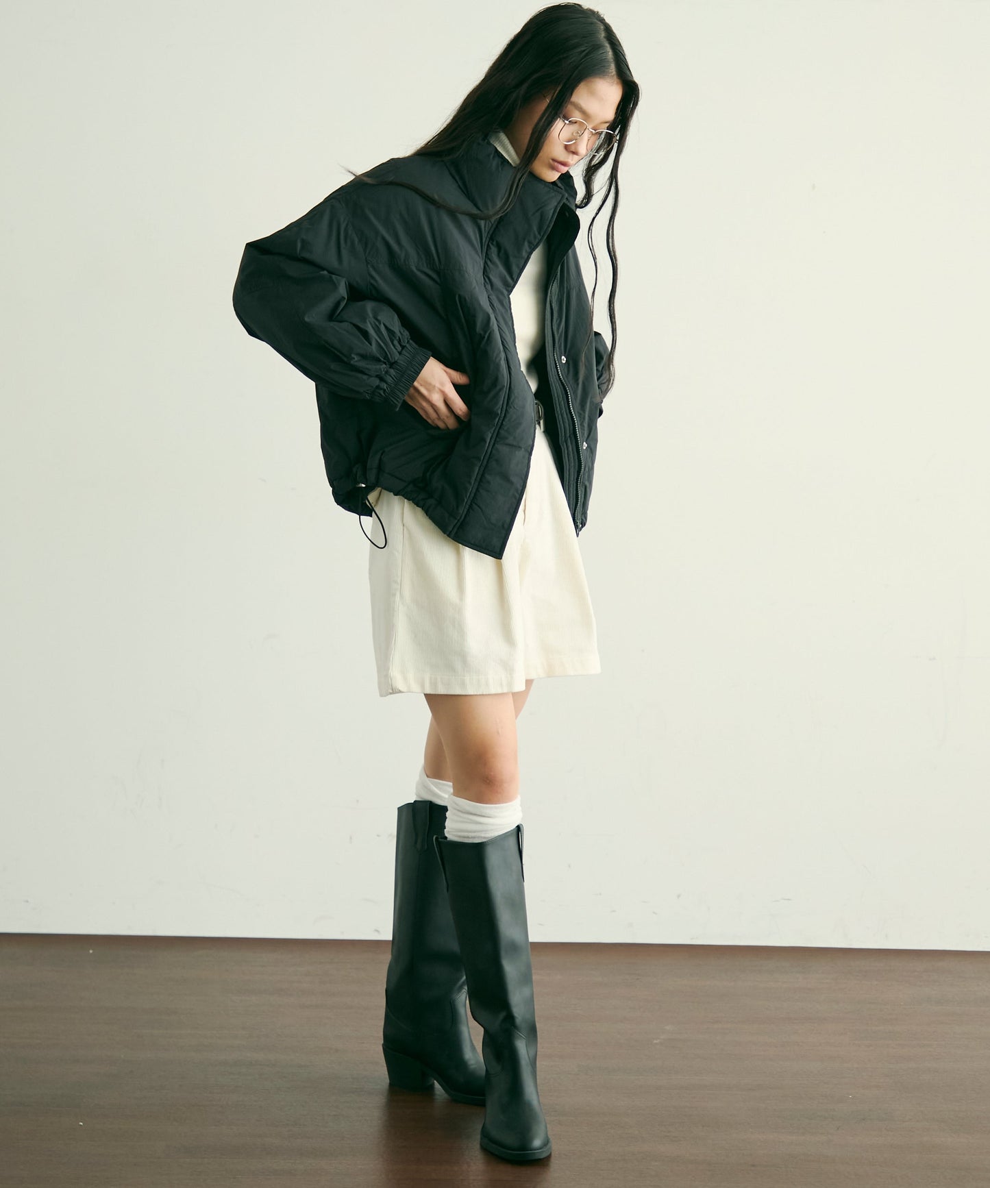蓄熱中綿ボリュームショートブルゾン