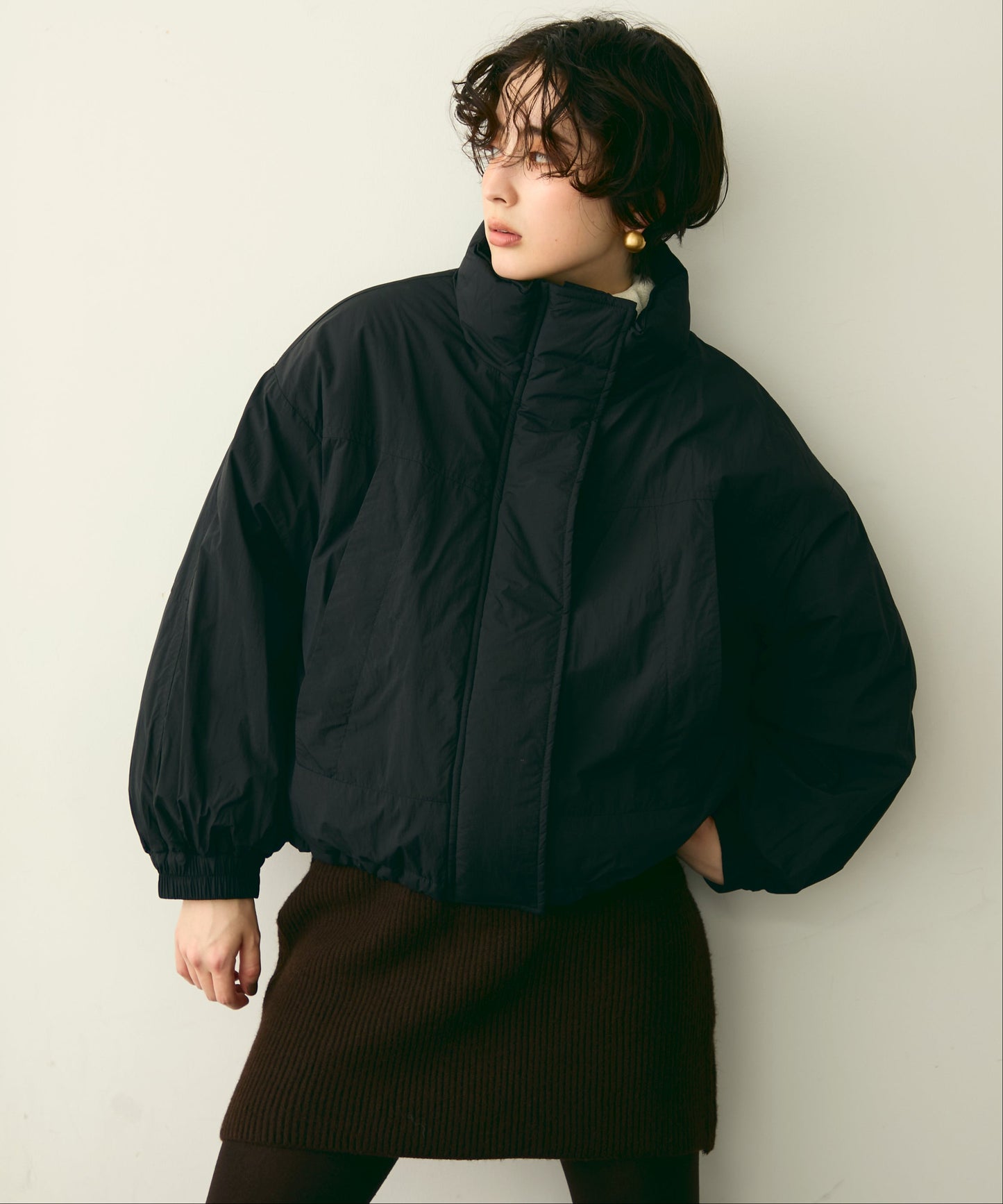 蓄熱中綿ボリュームショートブルゾン