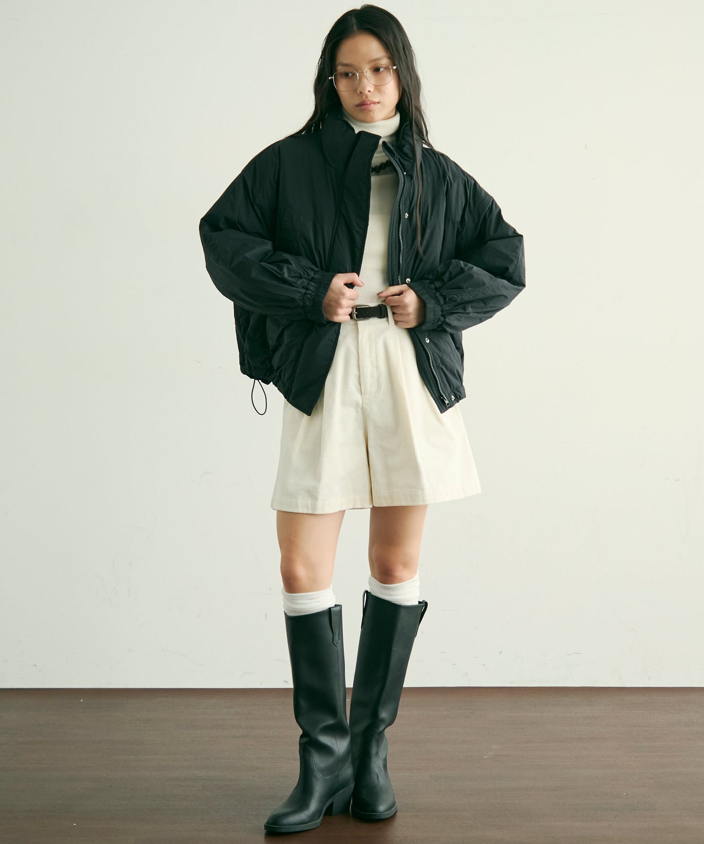 蓄熱中綿ボリュームショートブルゾン