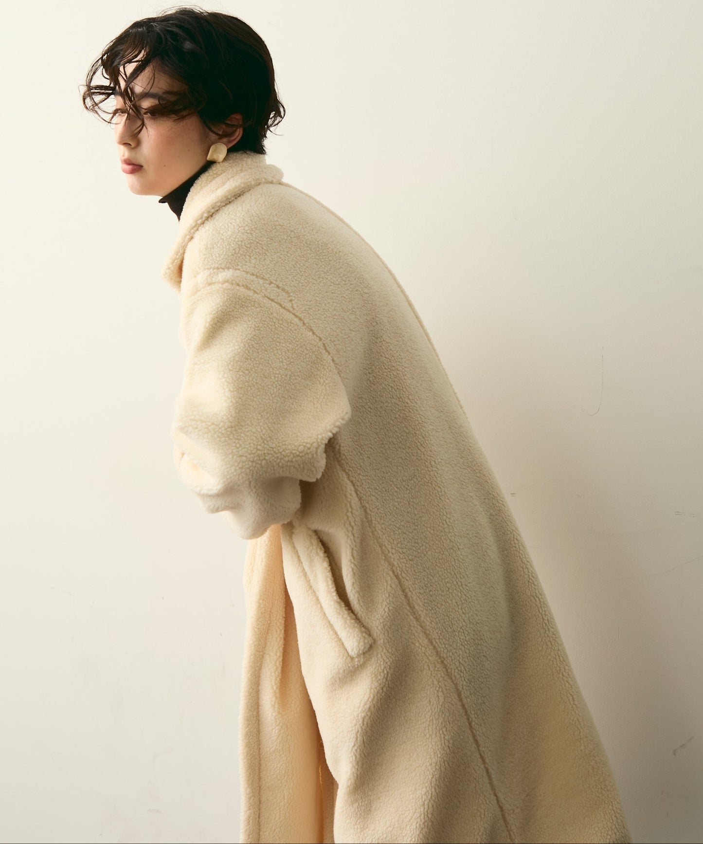 ボアダブルロングコート