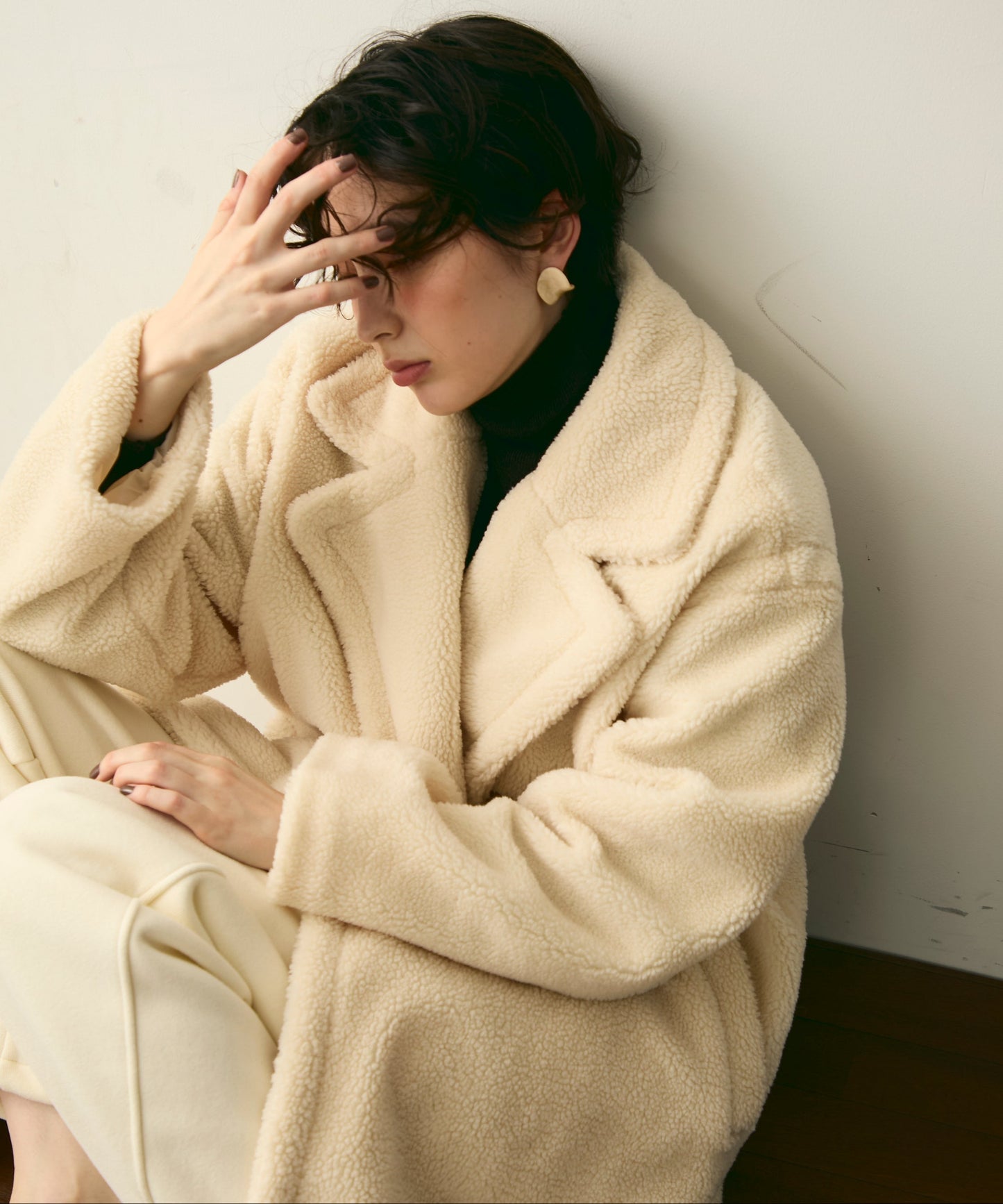 ボアダブルロングコート