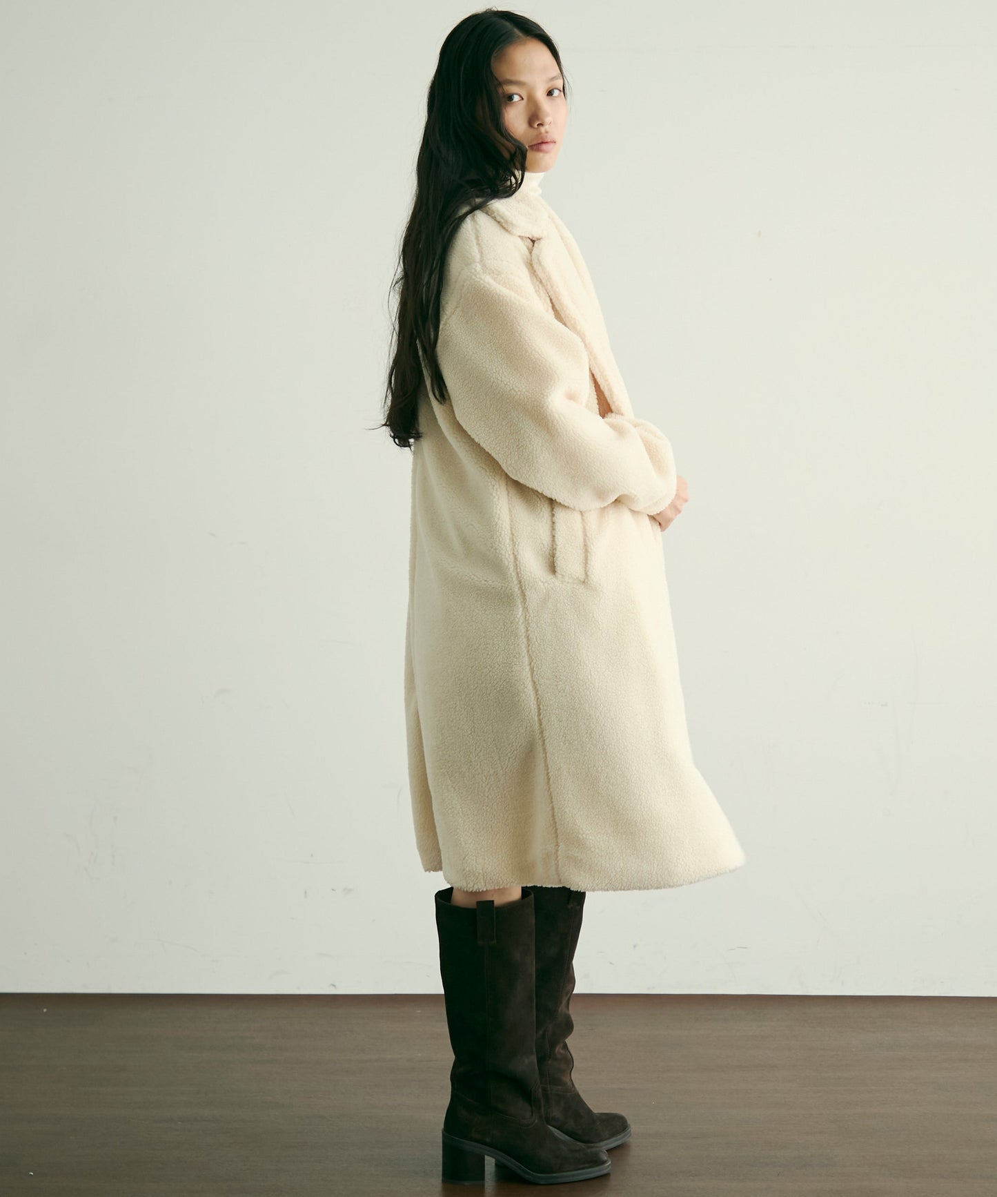 ボアダブルロングコート