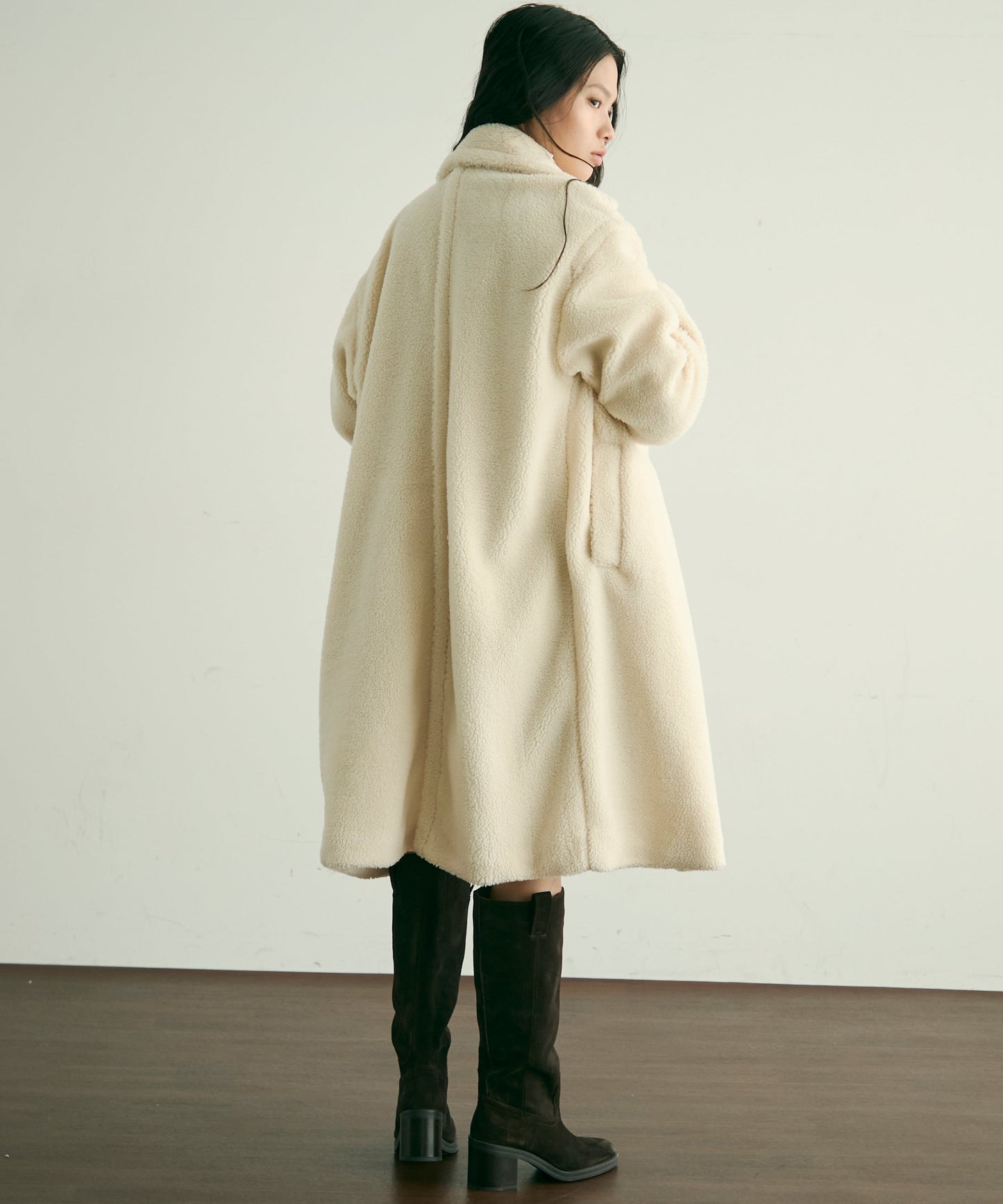 ボアダブルロングコート