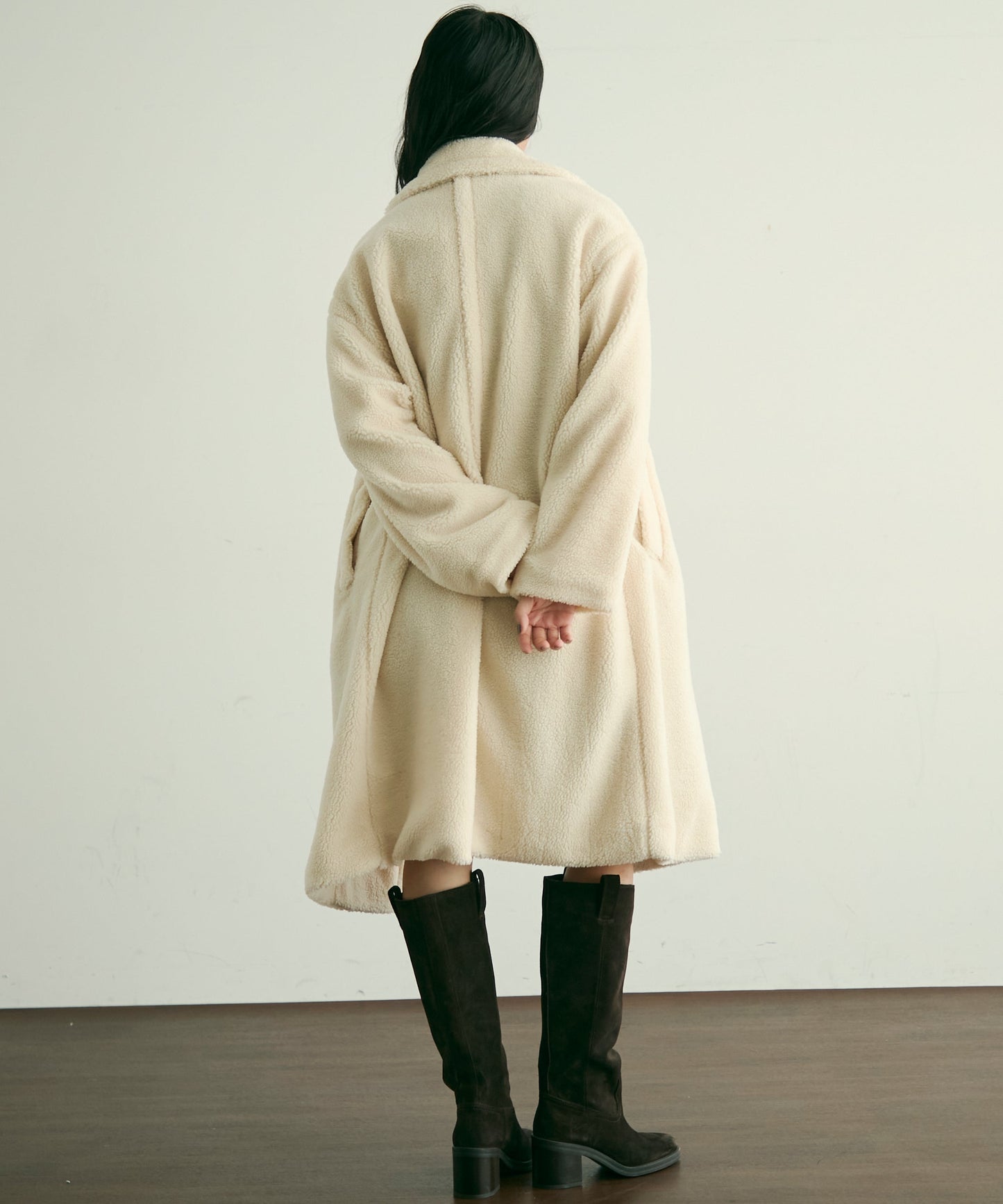 ボアダブルロングコート