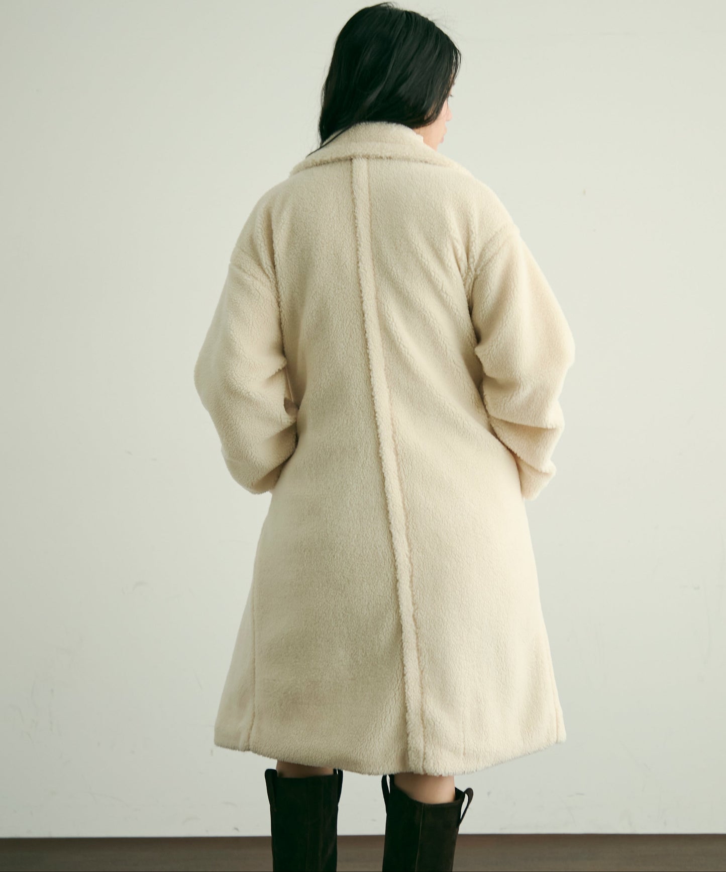 ボアダブルロングコート