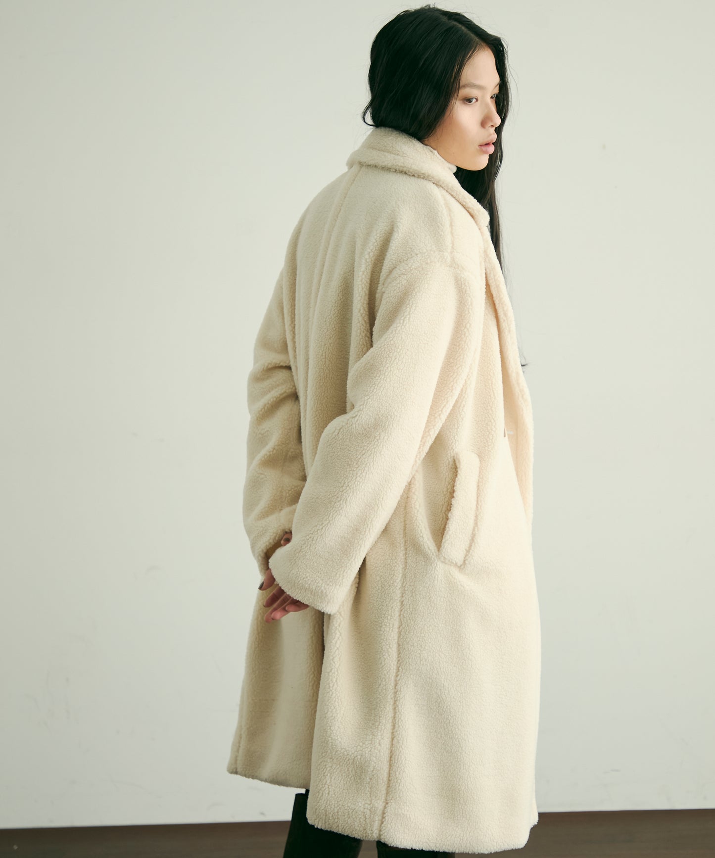 ボアダブルロングコート