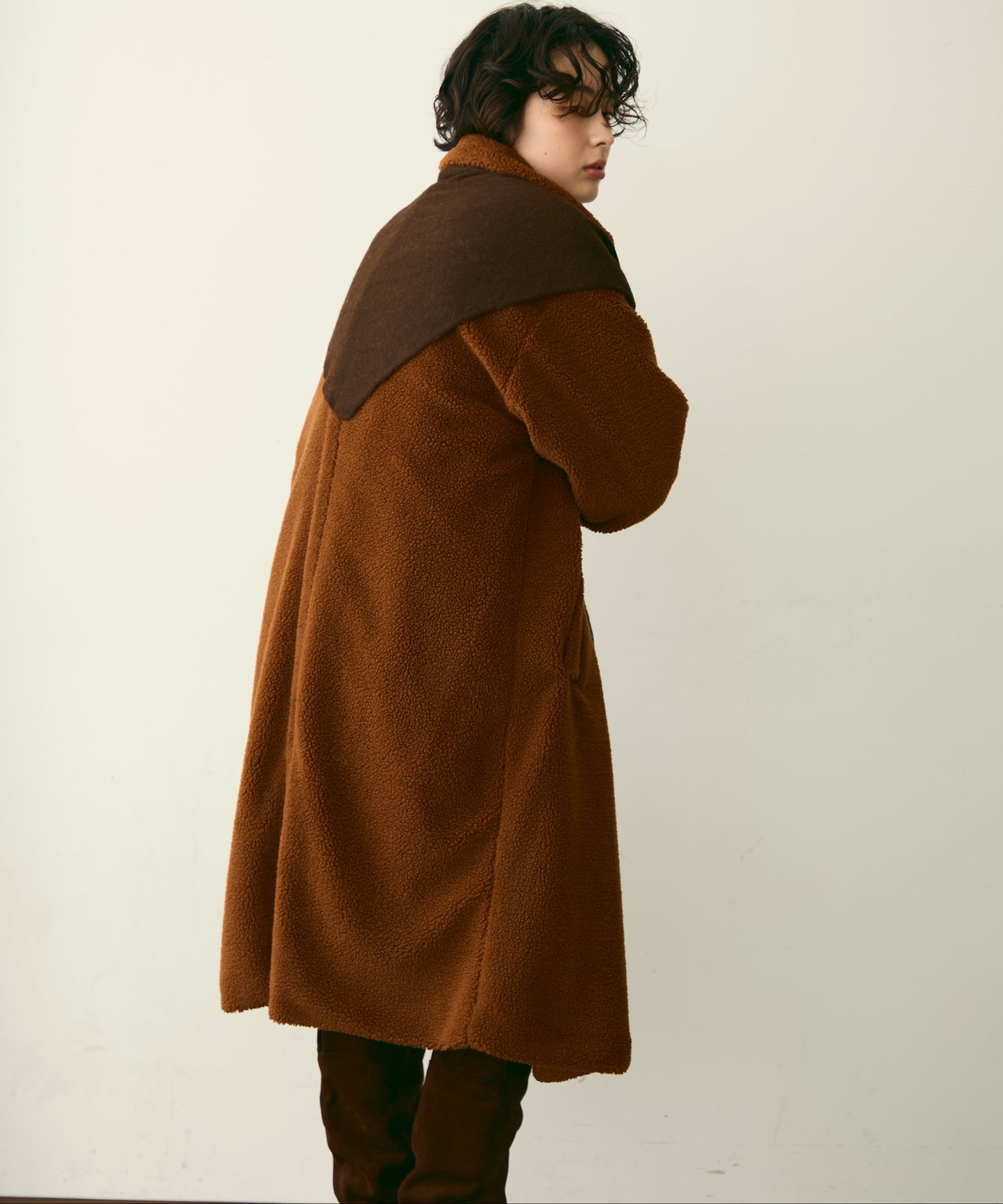 ボアダブルロングコート