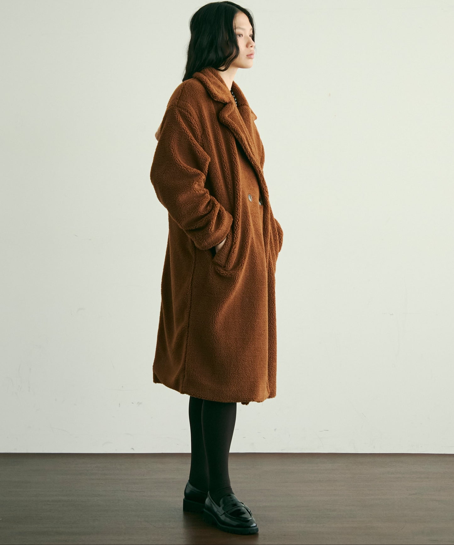 ボアダブルロングコート