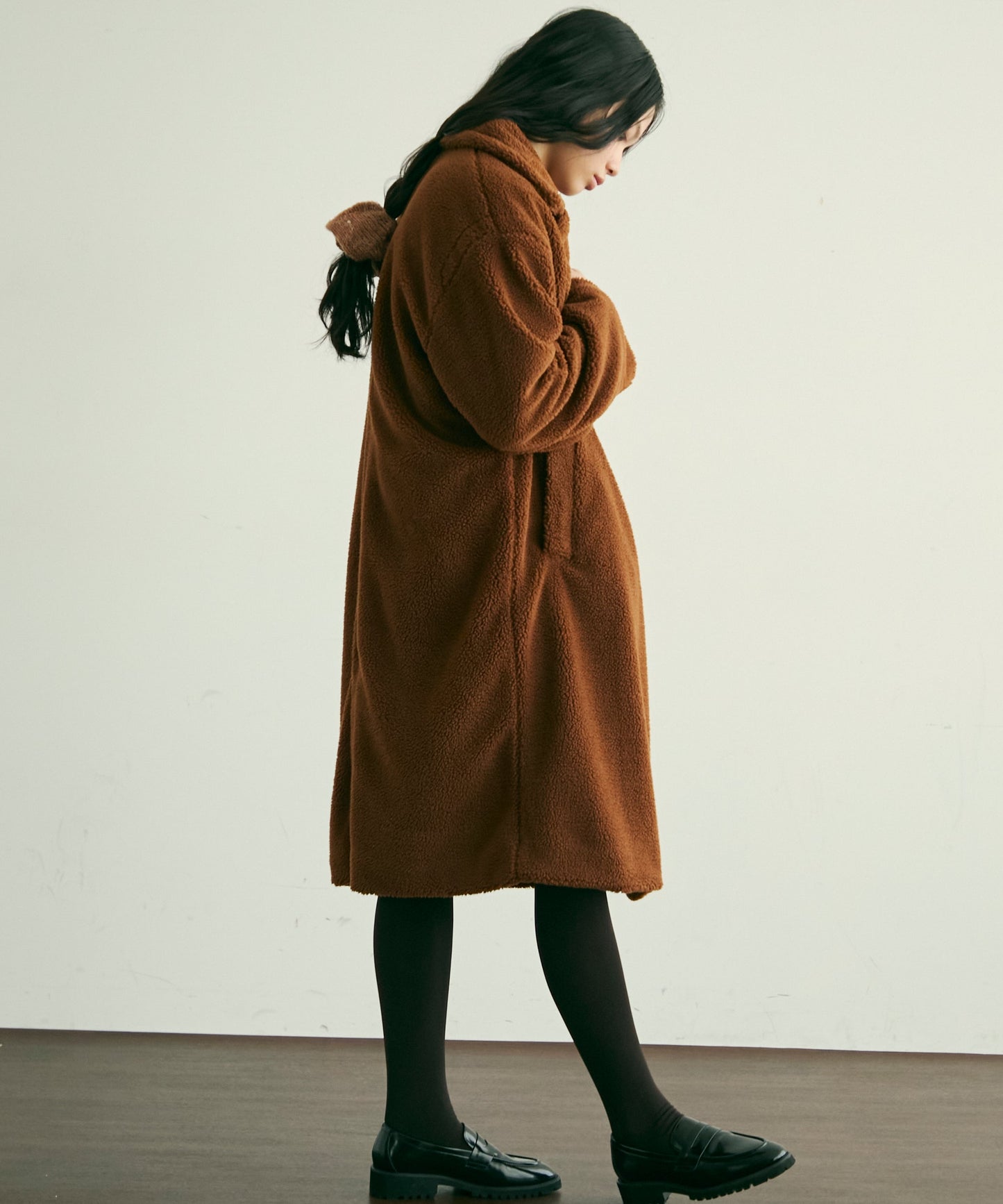 ボアダブルロングコート