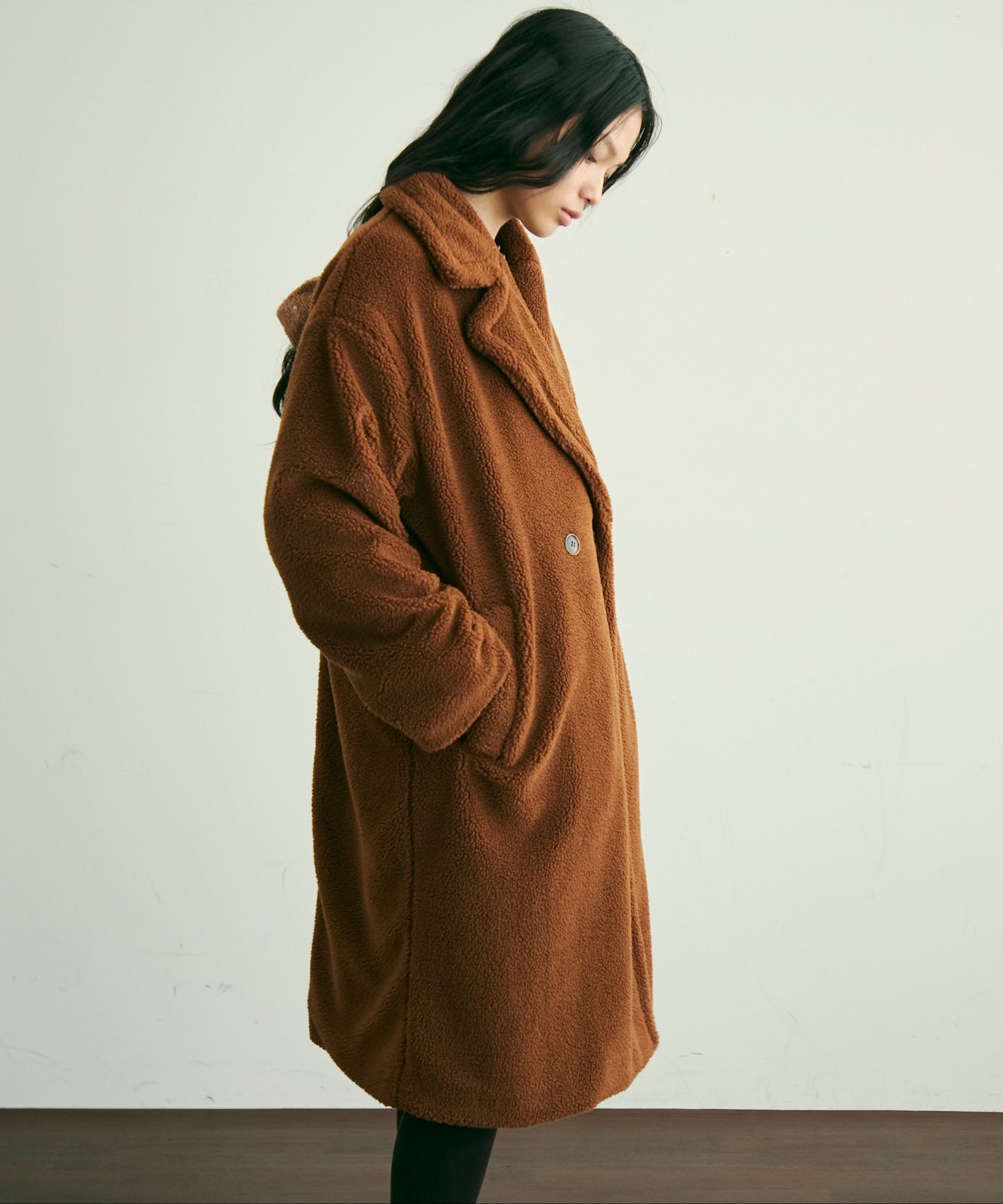 ボアダブルロングコート