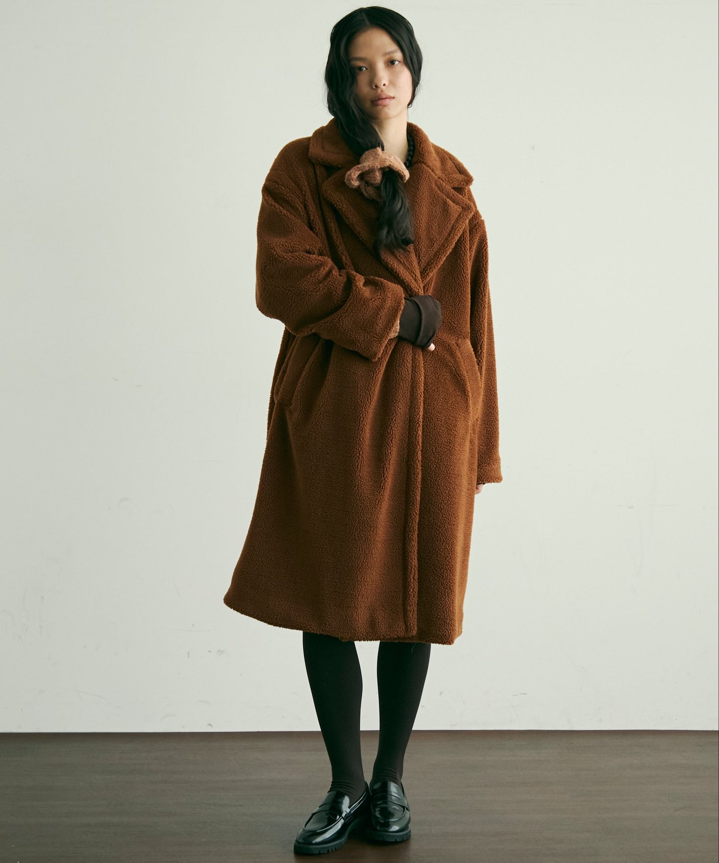 ボアダブルロングコート